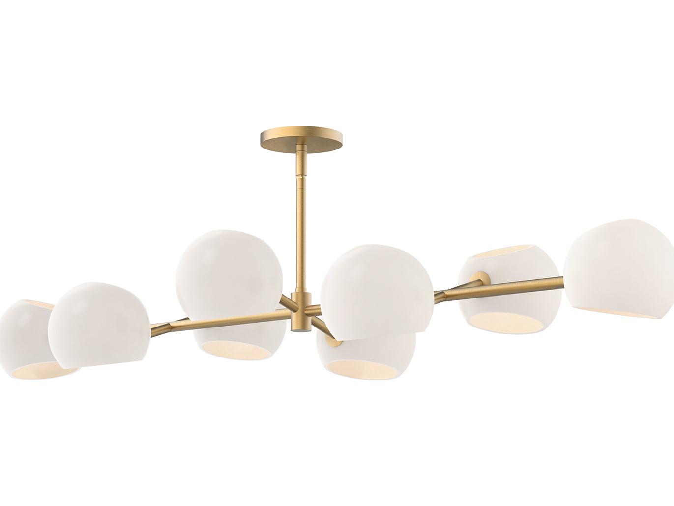 Alora Mood Willow 8-Light Brushed Gold Globe Island Pendant