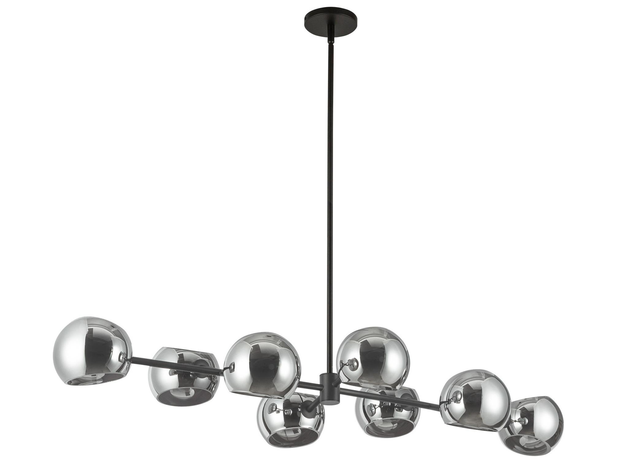 Alora Mood Willow 8-Light Matte Black Globe Island Pendant