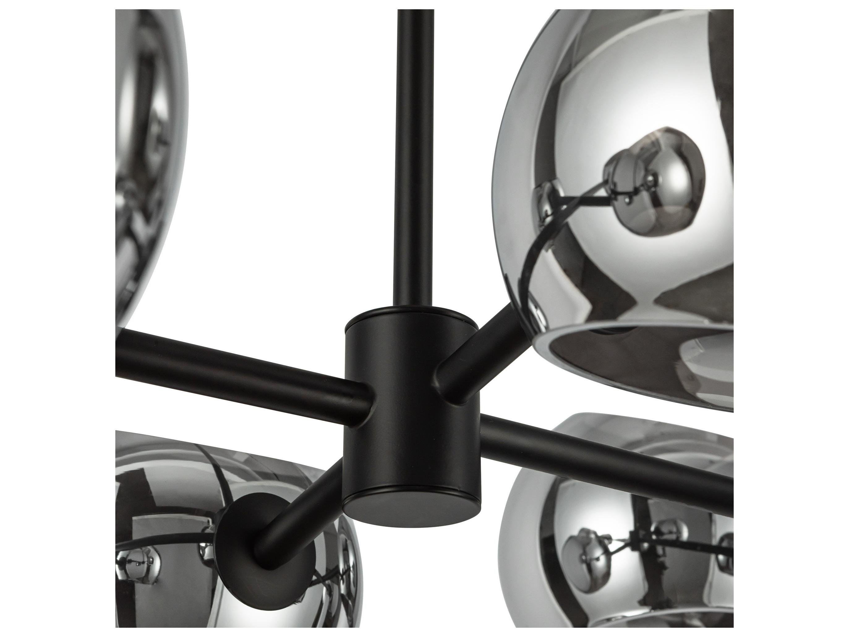 Alora Mood Willow 8-Light Matte Black Globe Island Pendant