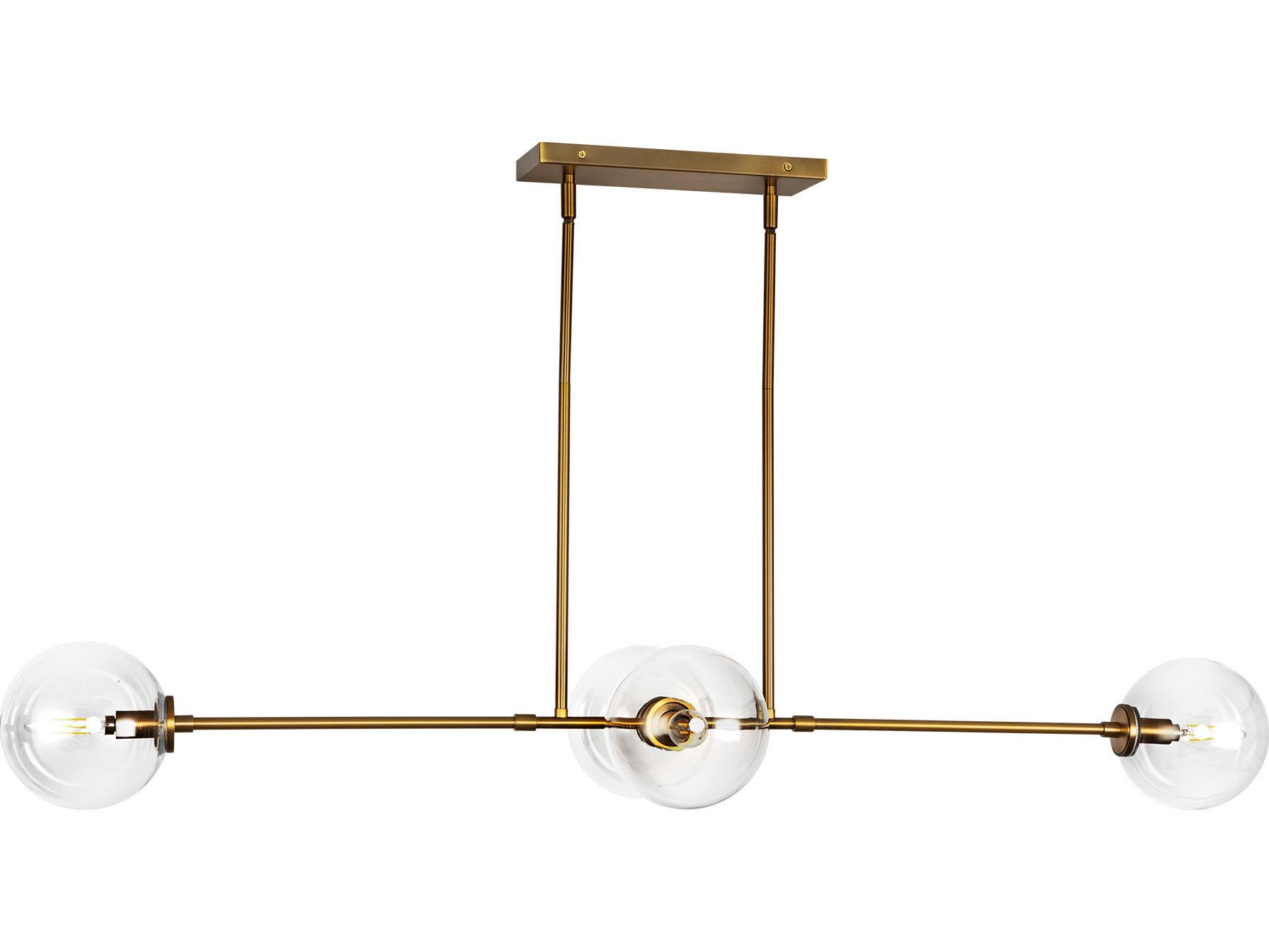 Alora Mood Cassia 4-Light Aged Gold Globe Linear Island Pendant