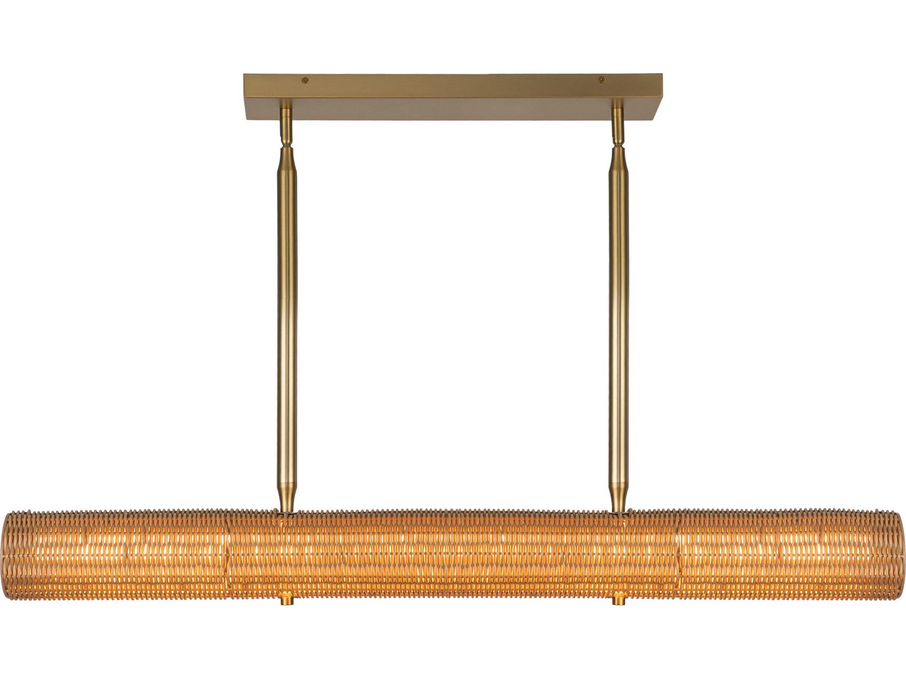 Alora Mood Maris Brushed Gold Linear Island Pendant