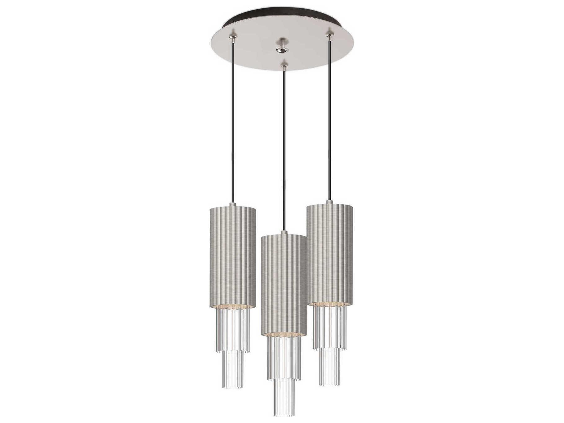 Alora Mood Bordeaux Brushed Nickel Cylinder Mini Pendant
