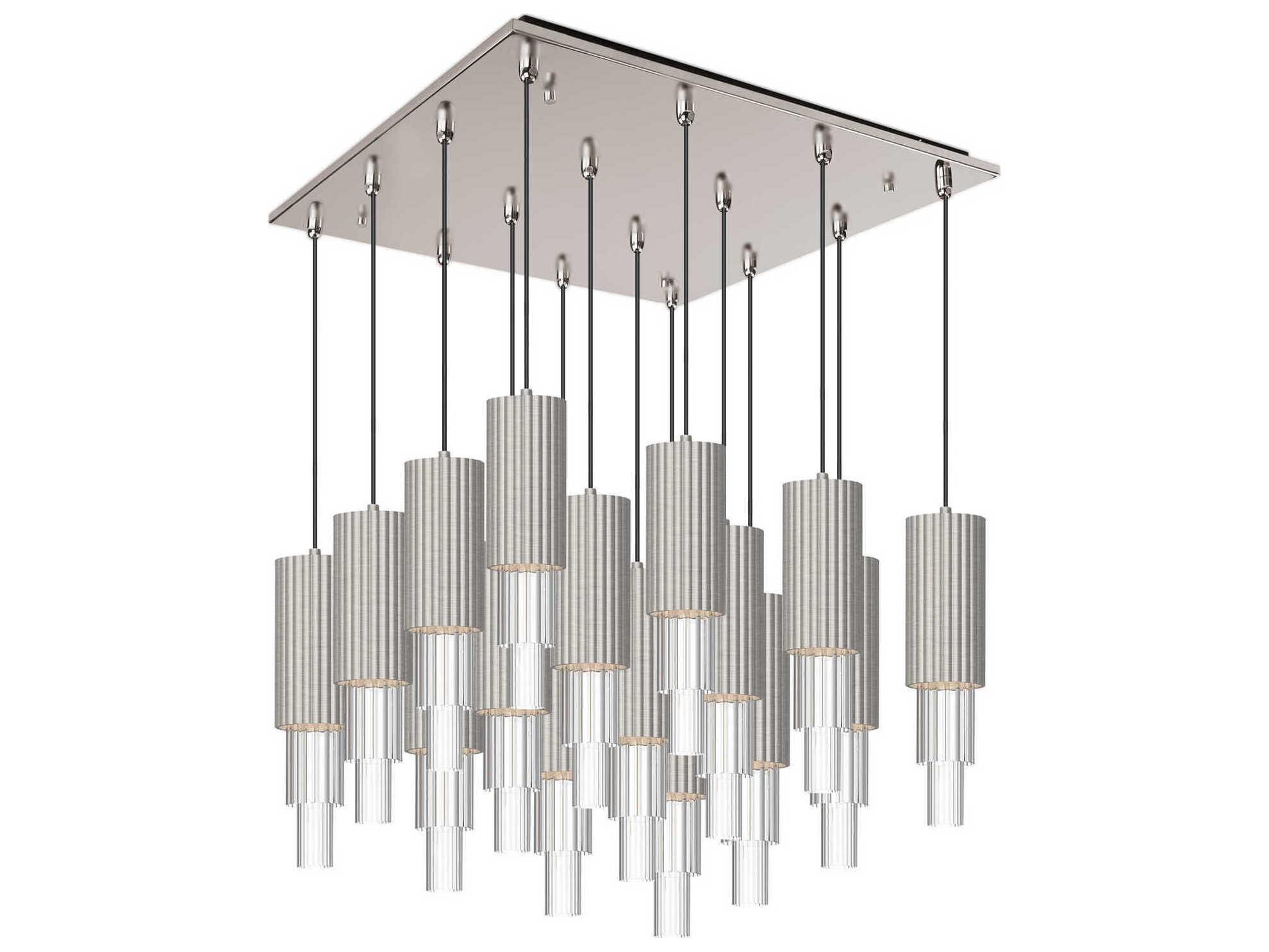 Alora Mood Bordeaux Brushed Nickel Cylinder Pendant