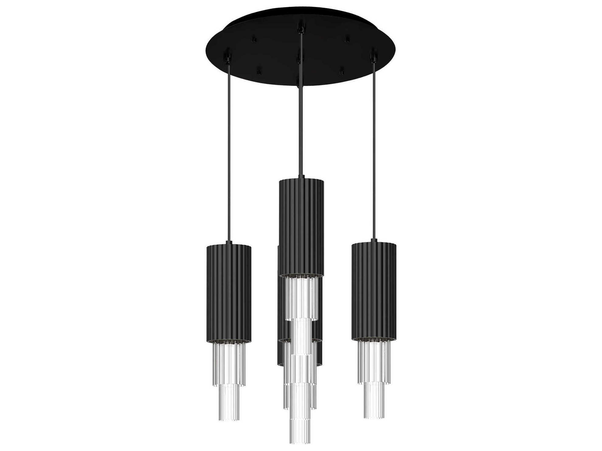 Alora Mood Bordeaux Matte Black Cylinder Pendant