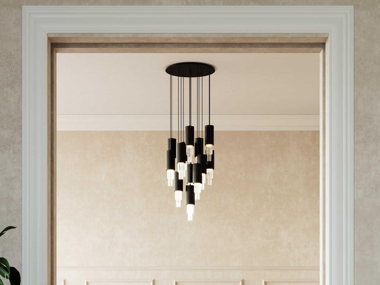 Alora Mood Bordeaux Matte Black Cylinder Pendant