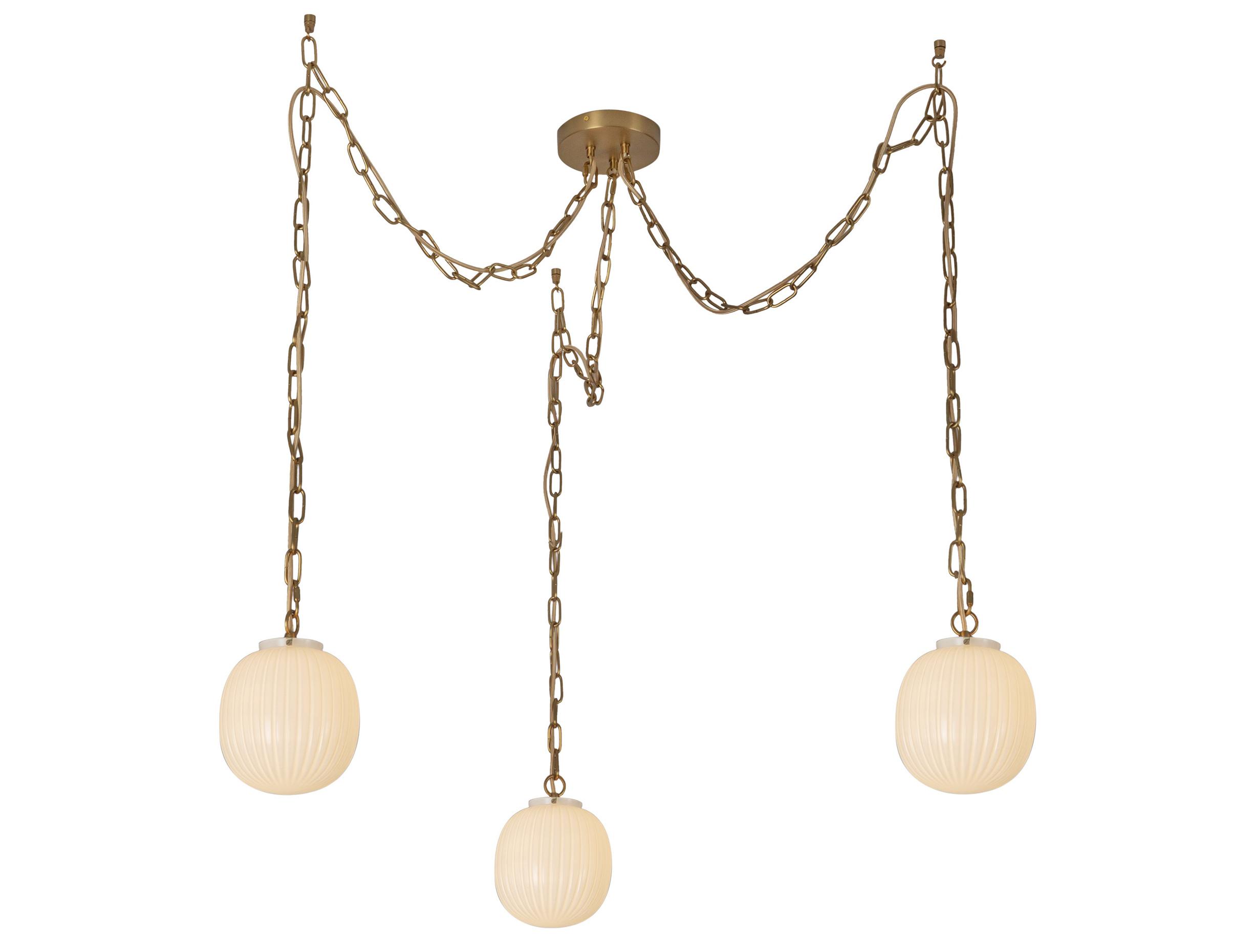 Alora Mood Cherise 3-Light Brushed Gold Mini Pendant