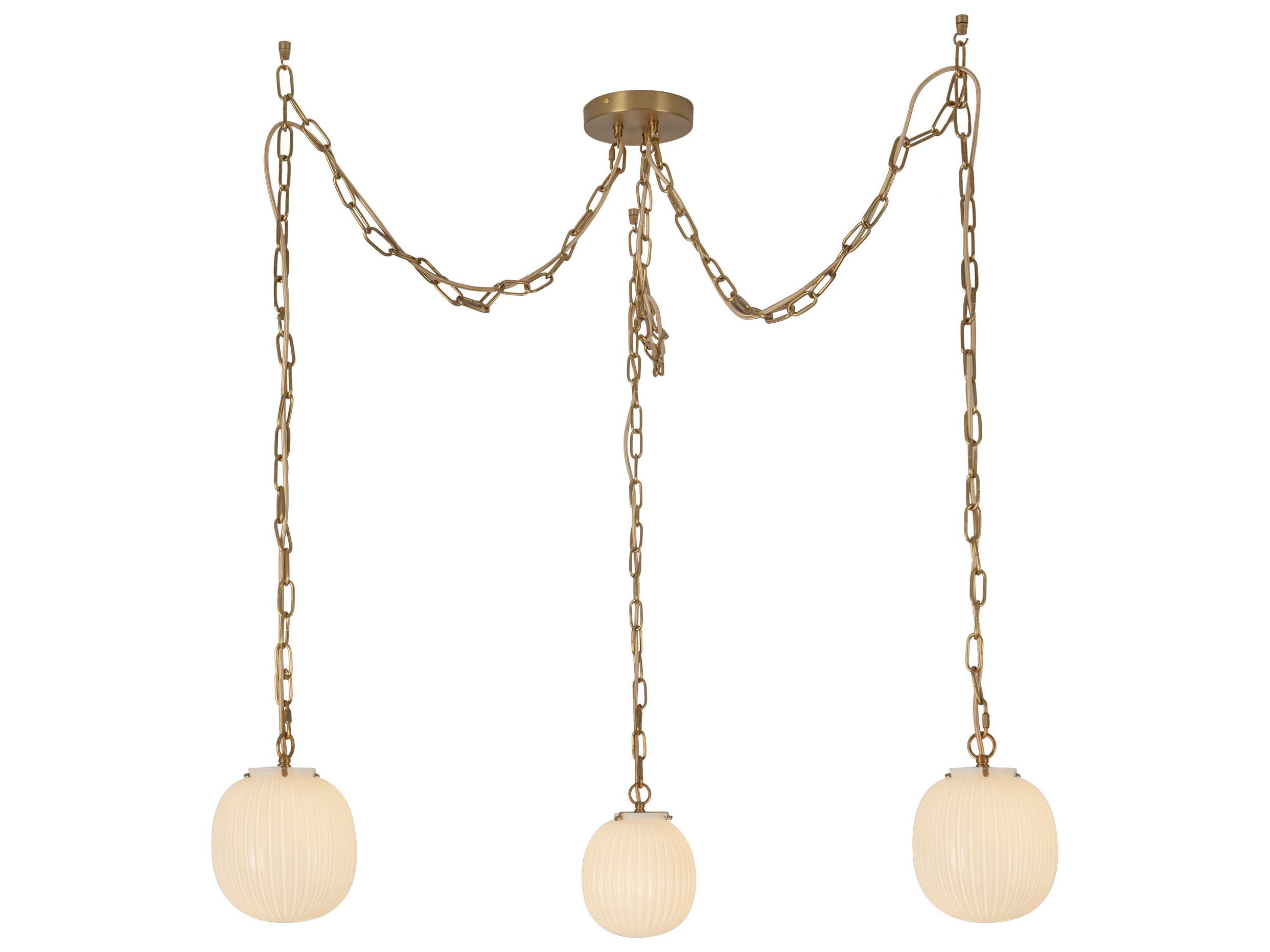 Alora Mood Cherise 3-Light Brushed Gold Mini Pendant