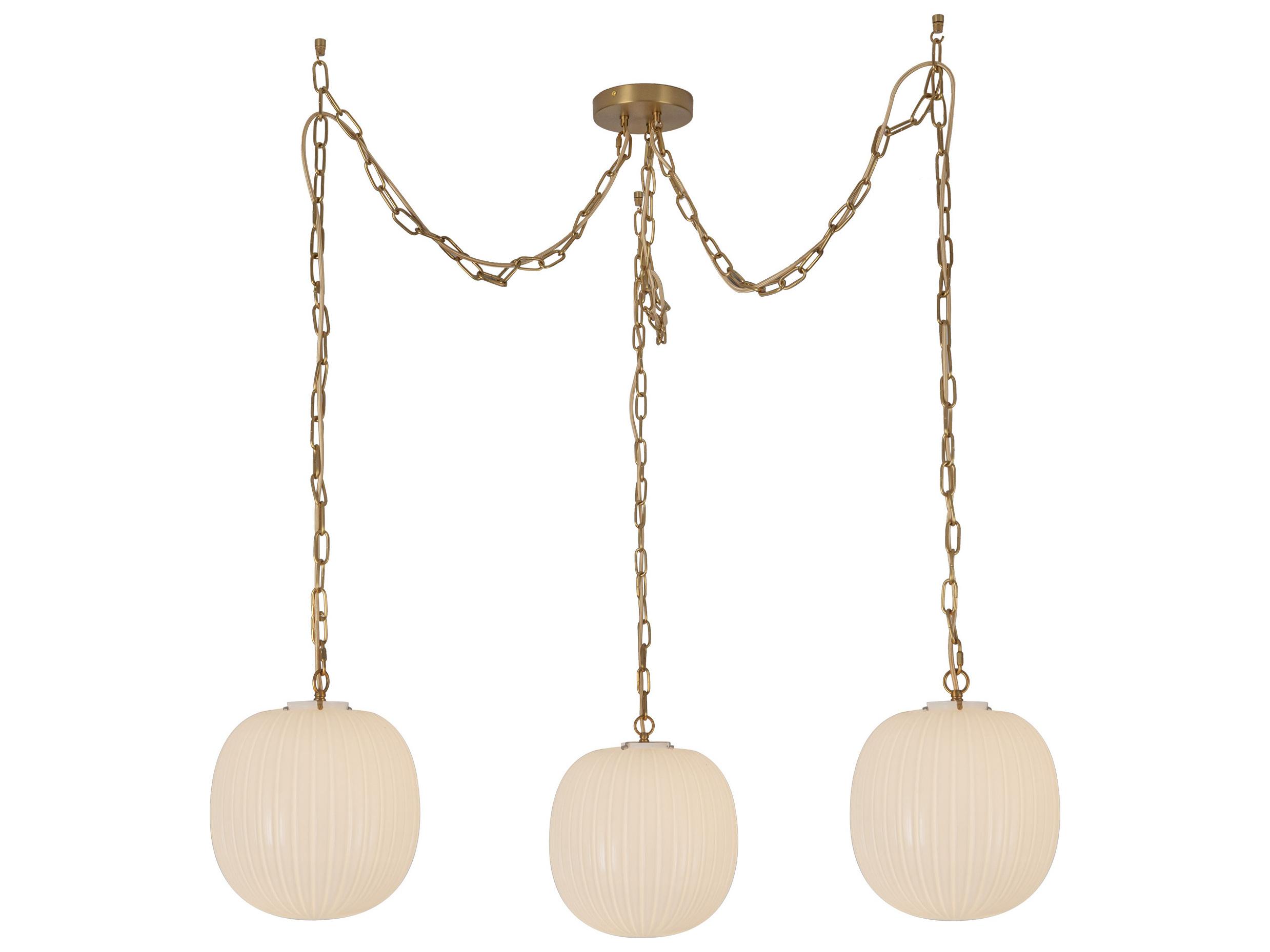 Alora Mood Cherise 3-Light Brushed Gold Mini Pendant
