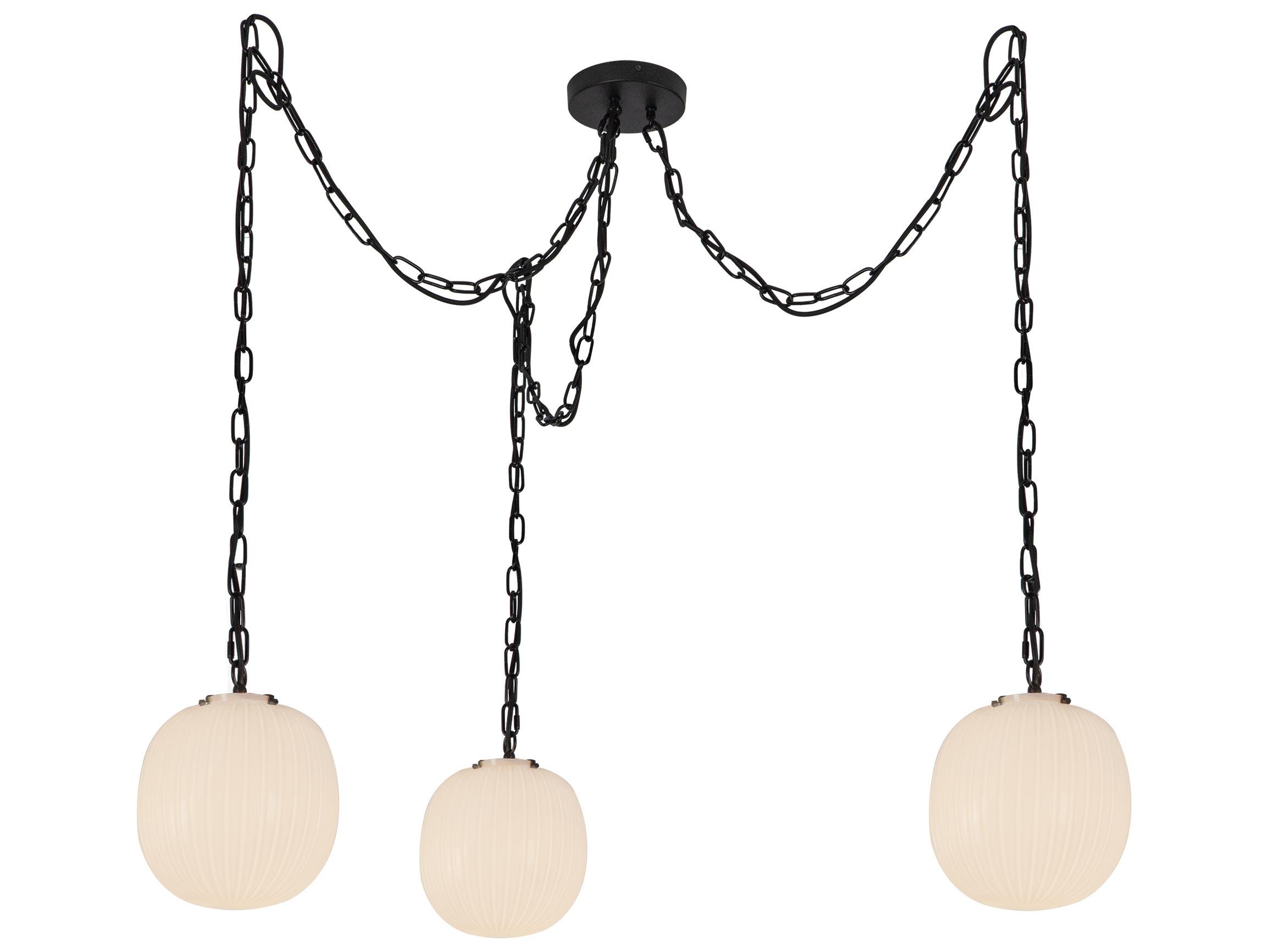 Alora Mood Cherise 3-Light Matte Black Mini Pendant