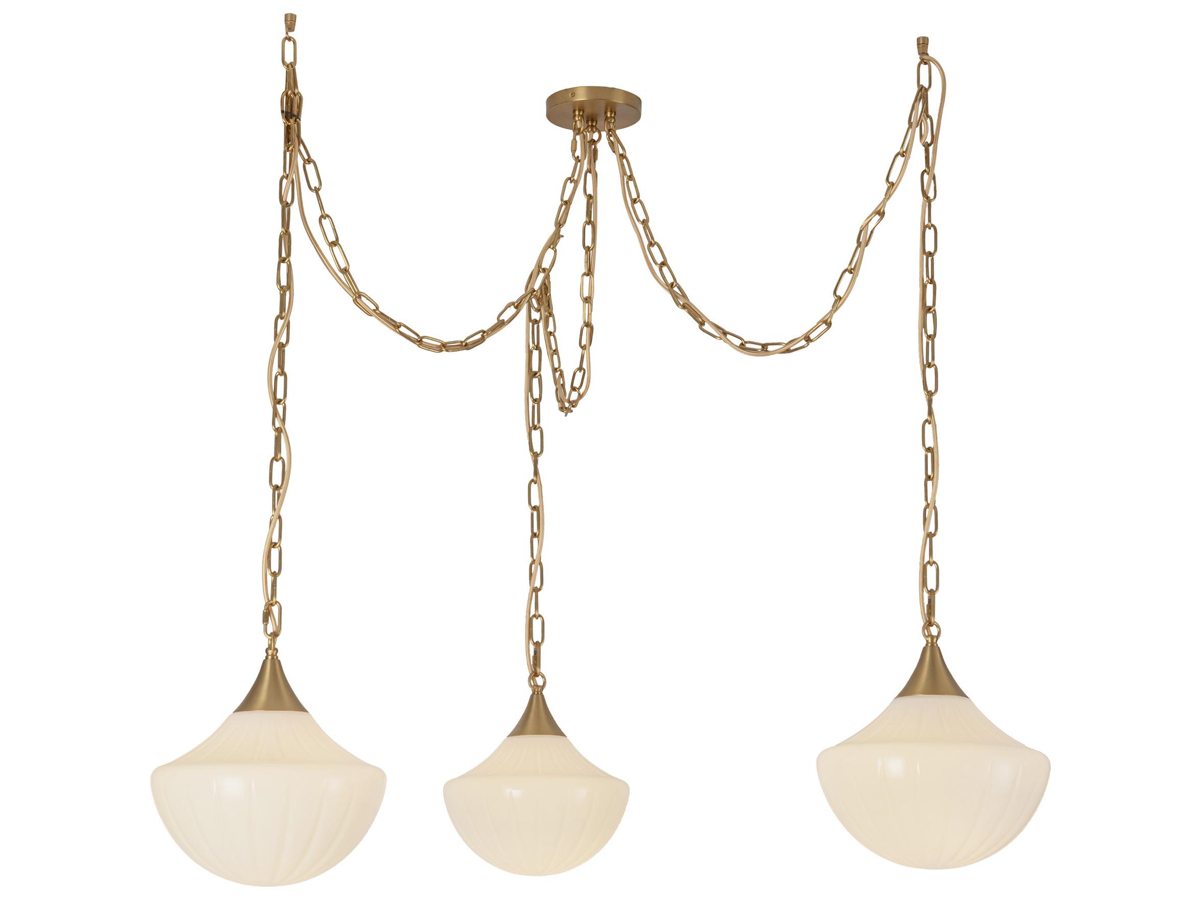 Alora Mood Farrah 3-Light Brushed Gold Pendant