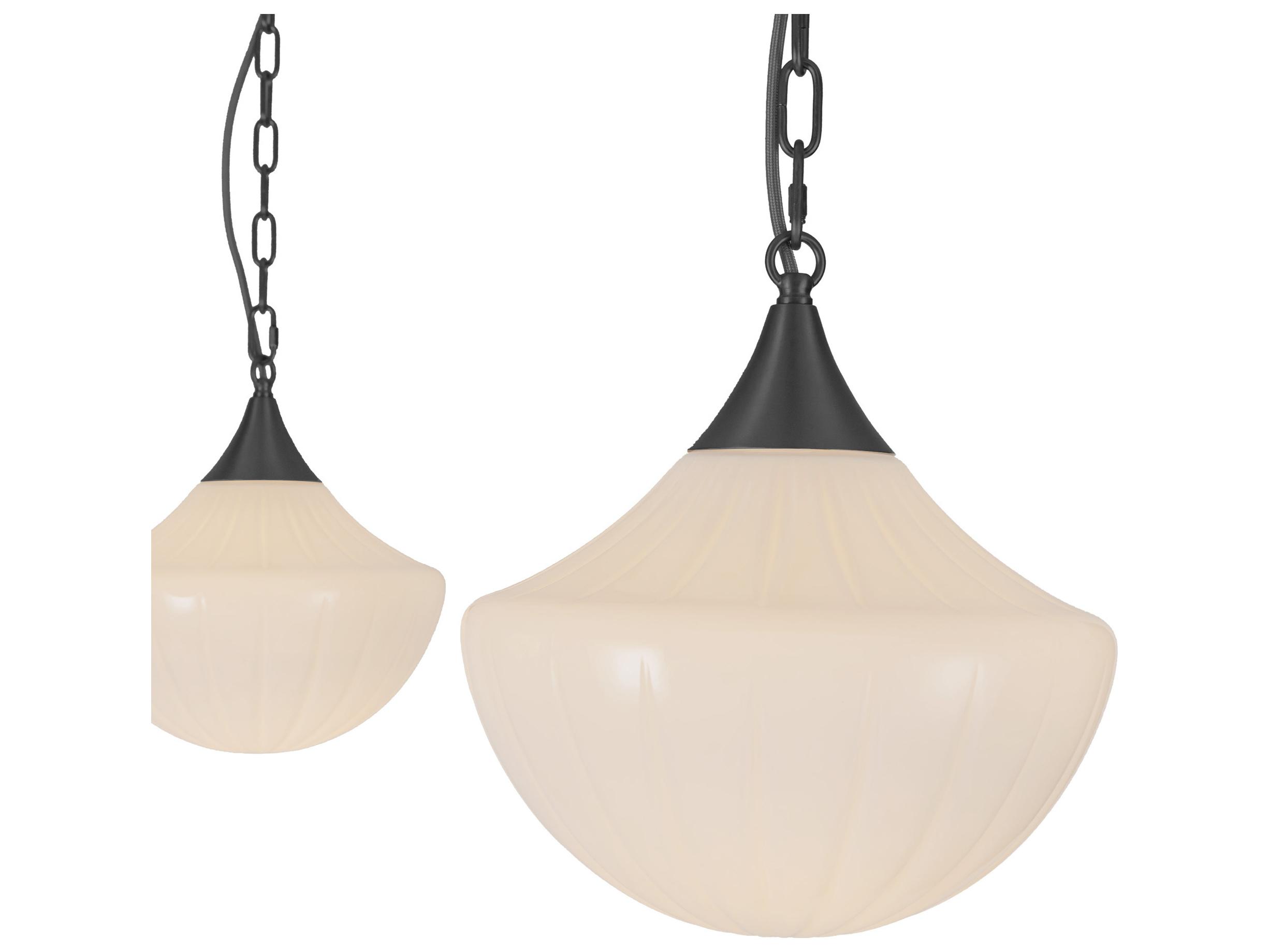 Alora Mood Farrah 3-Light Matte Black Pendant