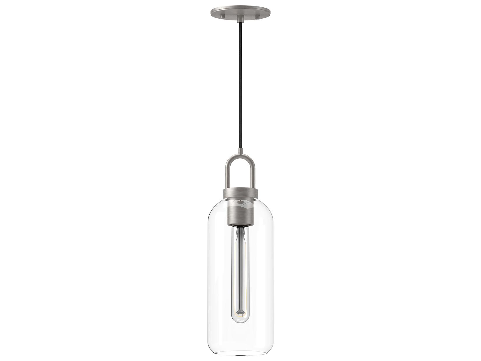 Alora Mood Soji 1-Light Brushed Nickel Cylinder Mini Pendant