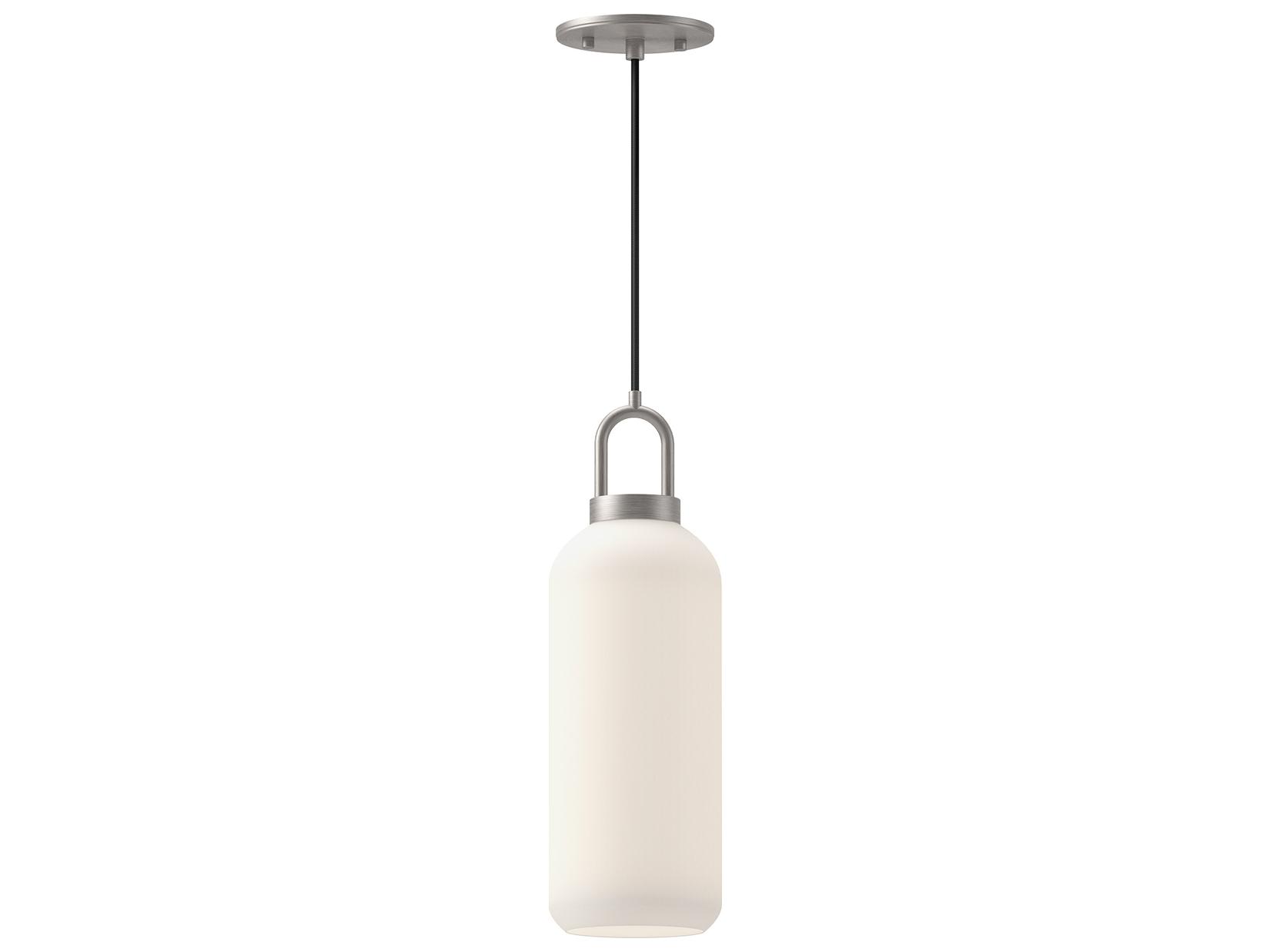 Alora Mood Soji 1-Light Brushed Nickel Cylinder Mini Pendant