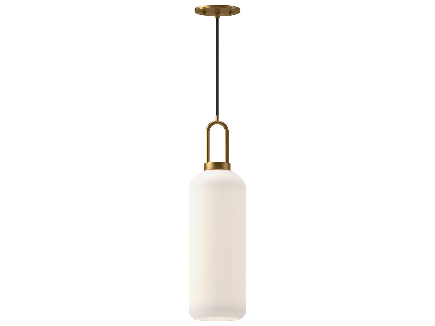 Alora Mood Soji 1-Light Aged Gold Cylinder Mini Pendant