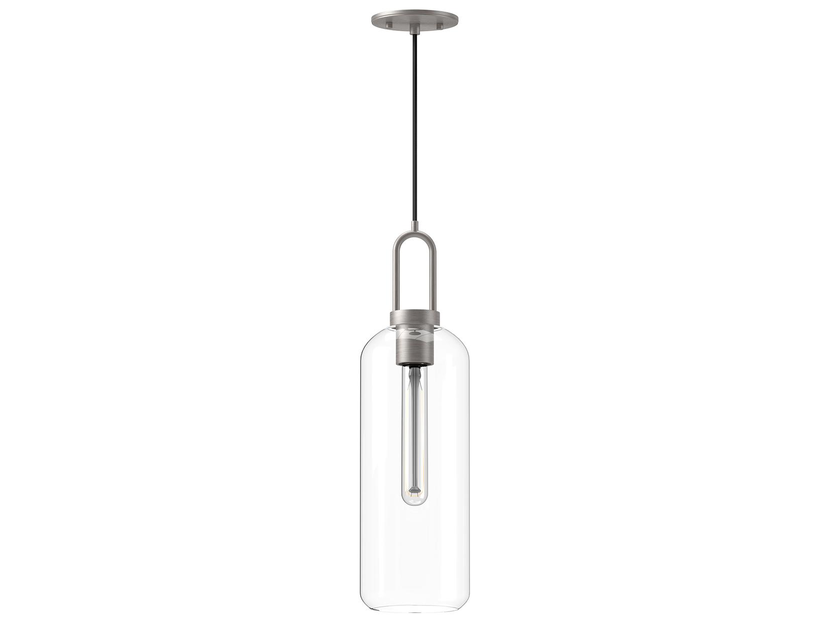Alora Mood Soji 1-Light Brushed Nickel Cylinder Mini Pendant