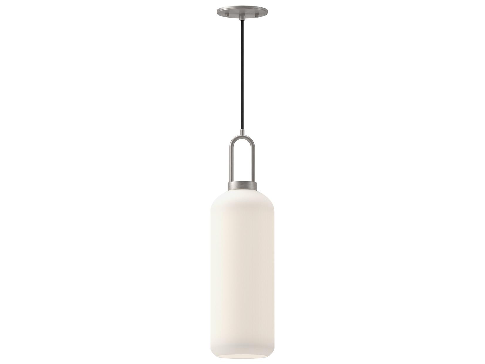 Alora Mood Soji 1-Light Brushed Nickel Cylinder Mini Pendant