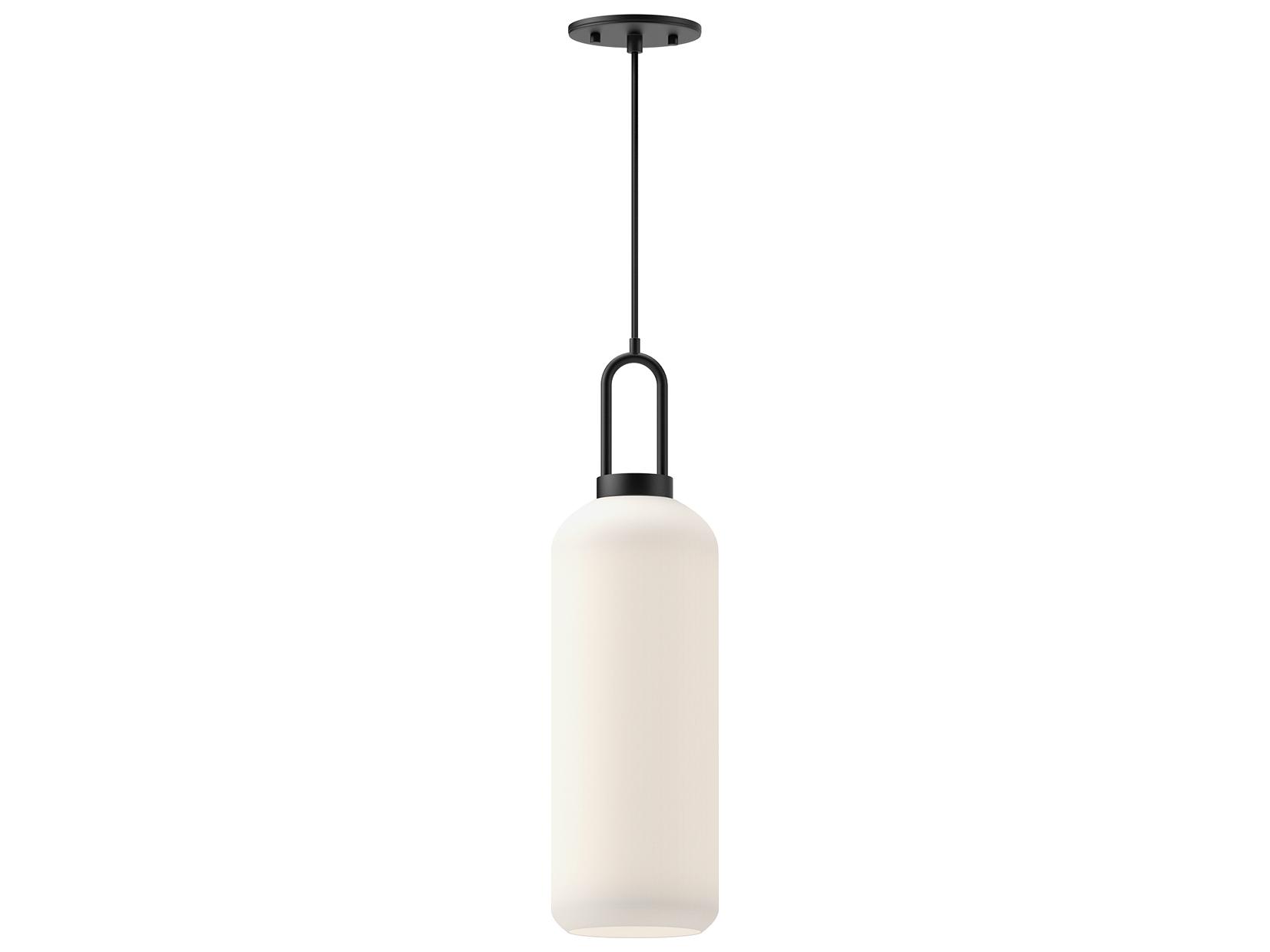 Alora Mood Soji 1-Light Matte Black Cylinder Mini Pendant