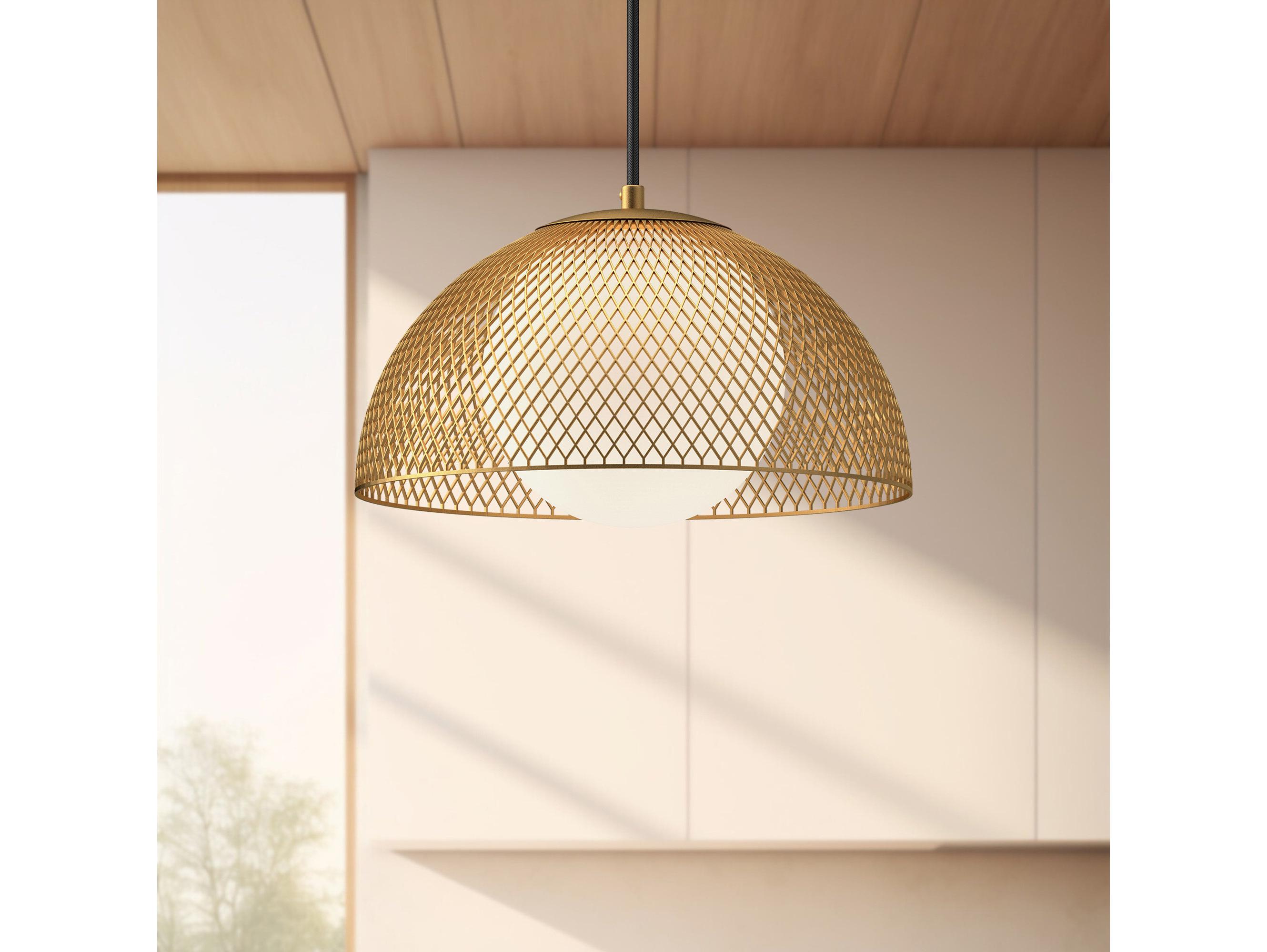 Alora Mood Haven 1-Light Gold Dome Pendant