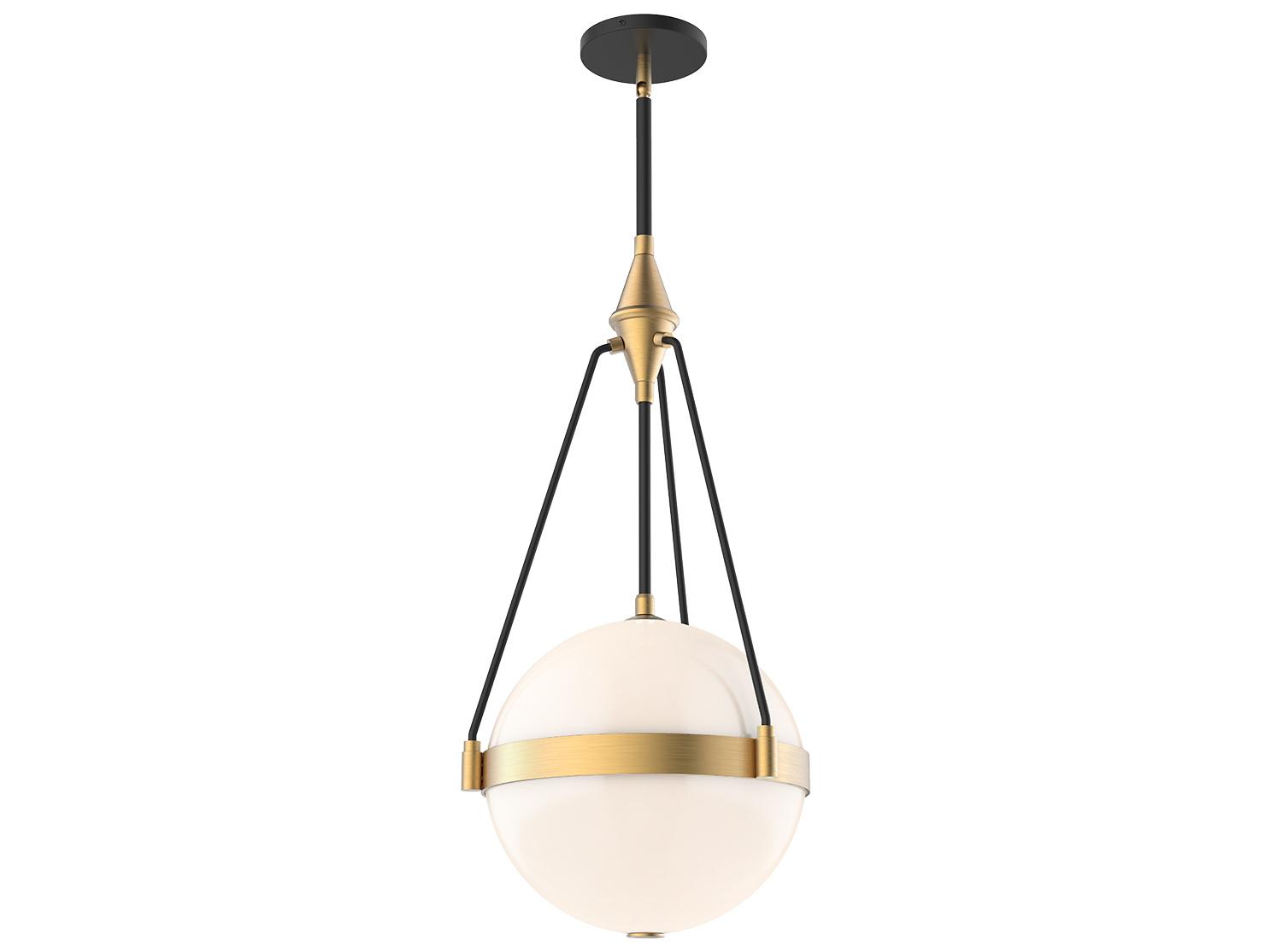 Alora Mood Harmony 3-Light Brushed Gold Globe Pendant