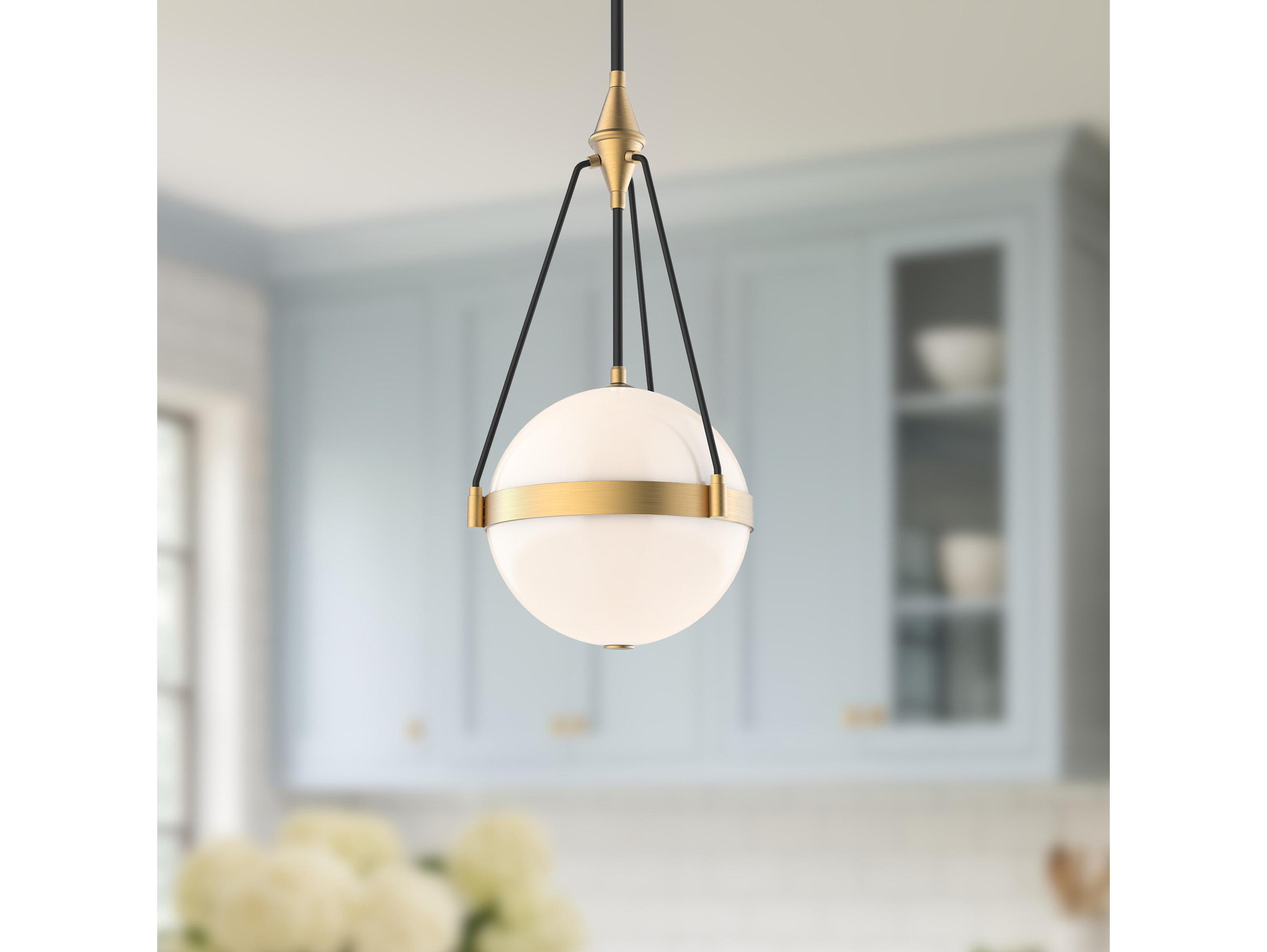 Alora Mood Harmony 3-Light Brushed Gold Globe Pendant