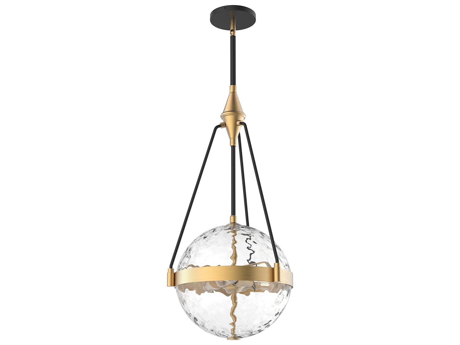 Alora Mood Harmony 3-Light Brushed Gold Globe Pendant