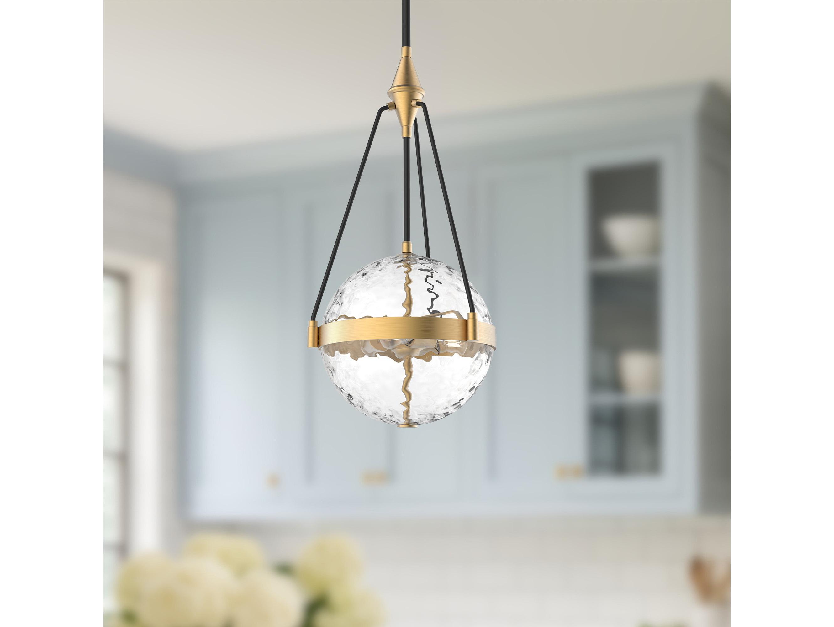 Alora Mood Harmony 3-Light Brushed Gold Globe Pendant