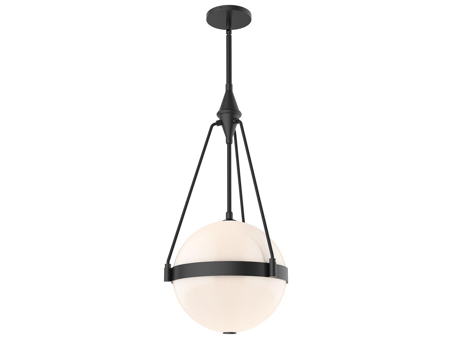 Alora Mood Harmony 3-Light Matte Black Globe Pendant