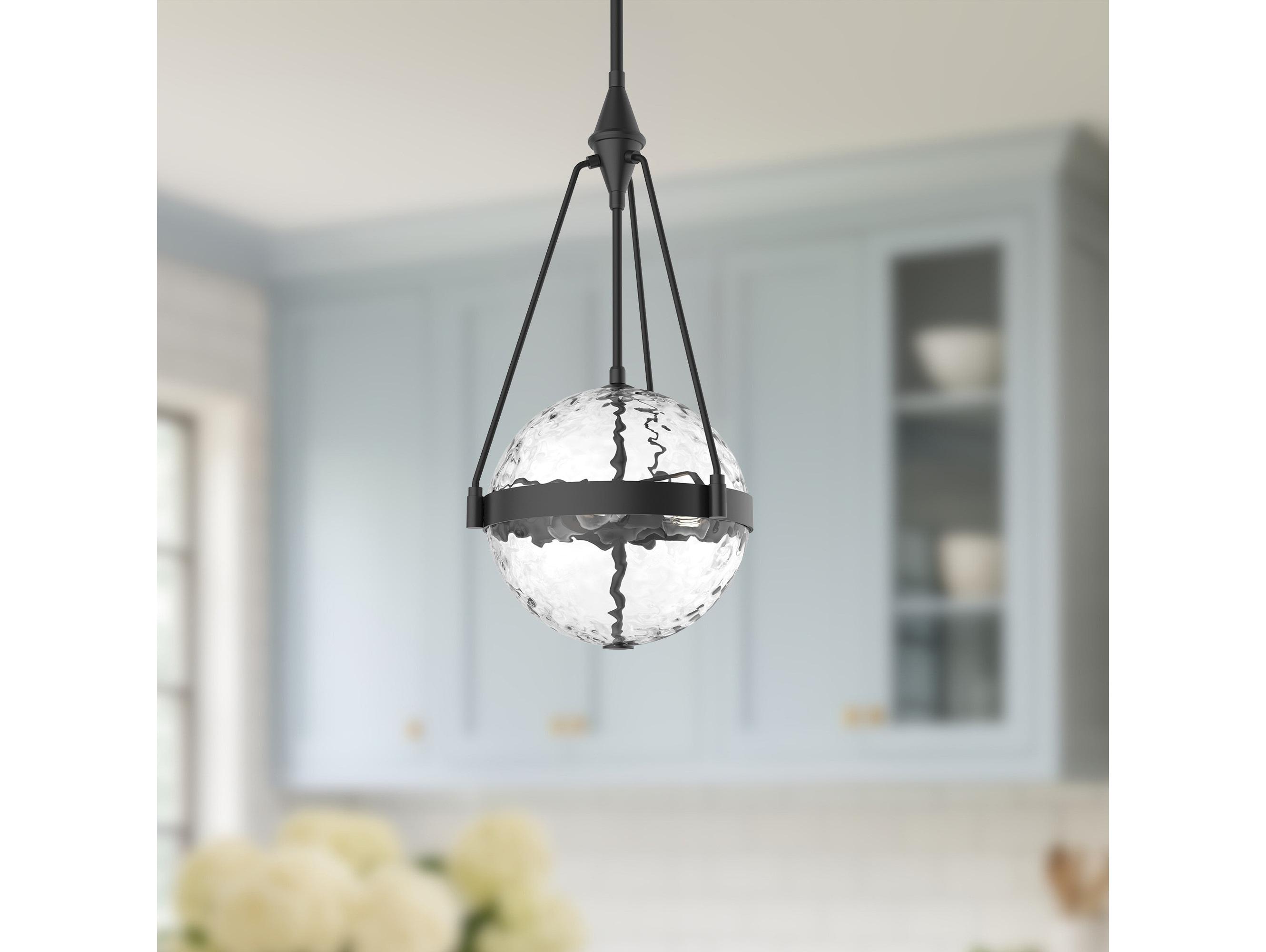 Alora Mood Harmony 3-Light Matte Black Globe Pendant