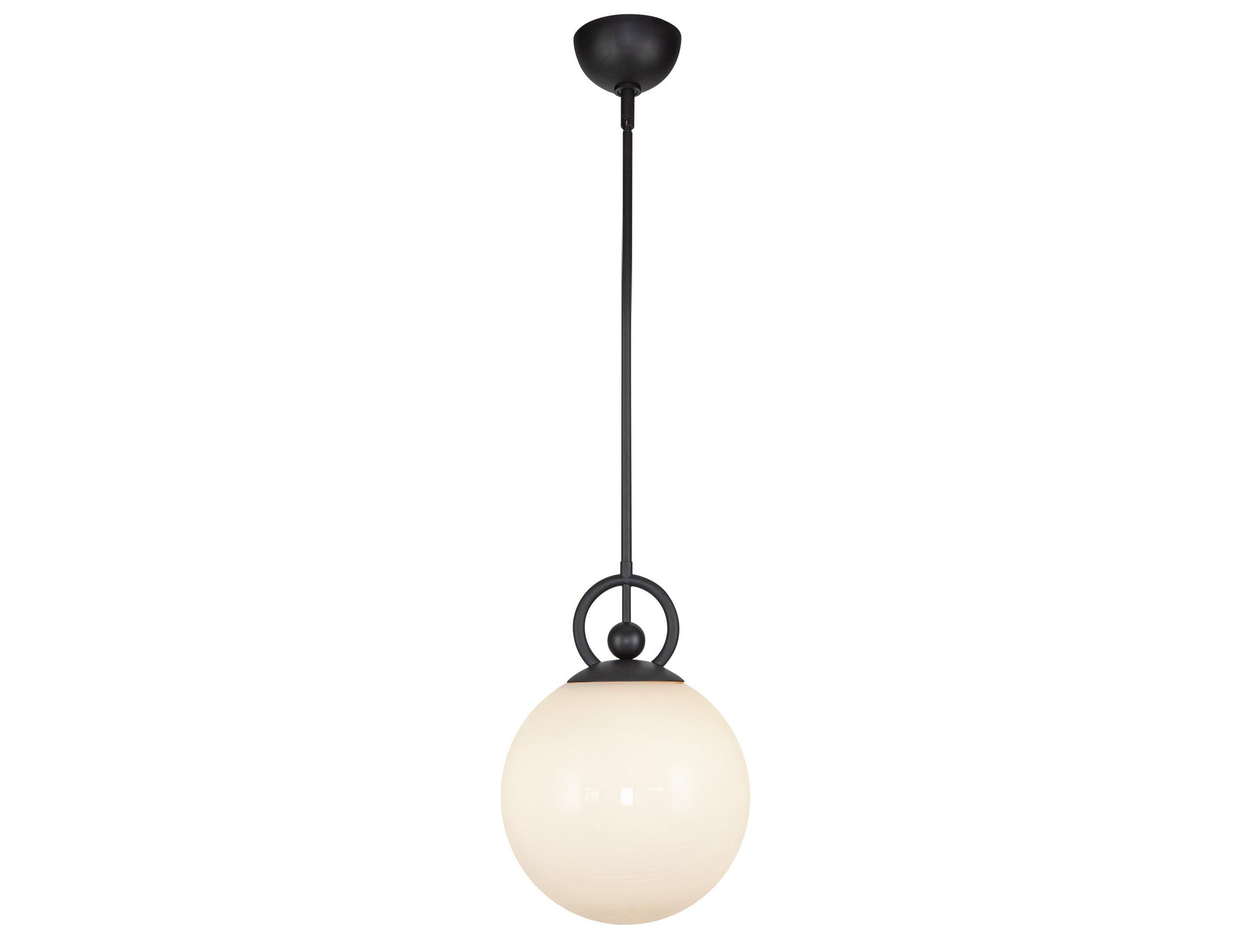 Alora Mood Fiore 1-Light Matte Black Globe Mini Pendant
