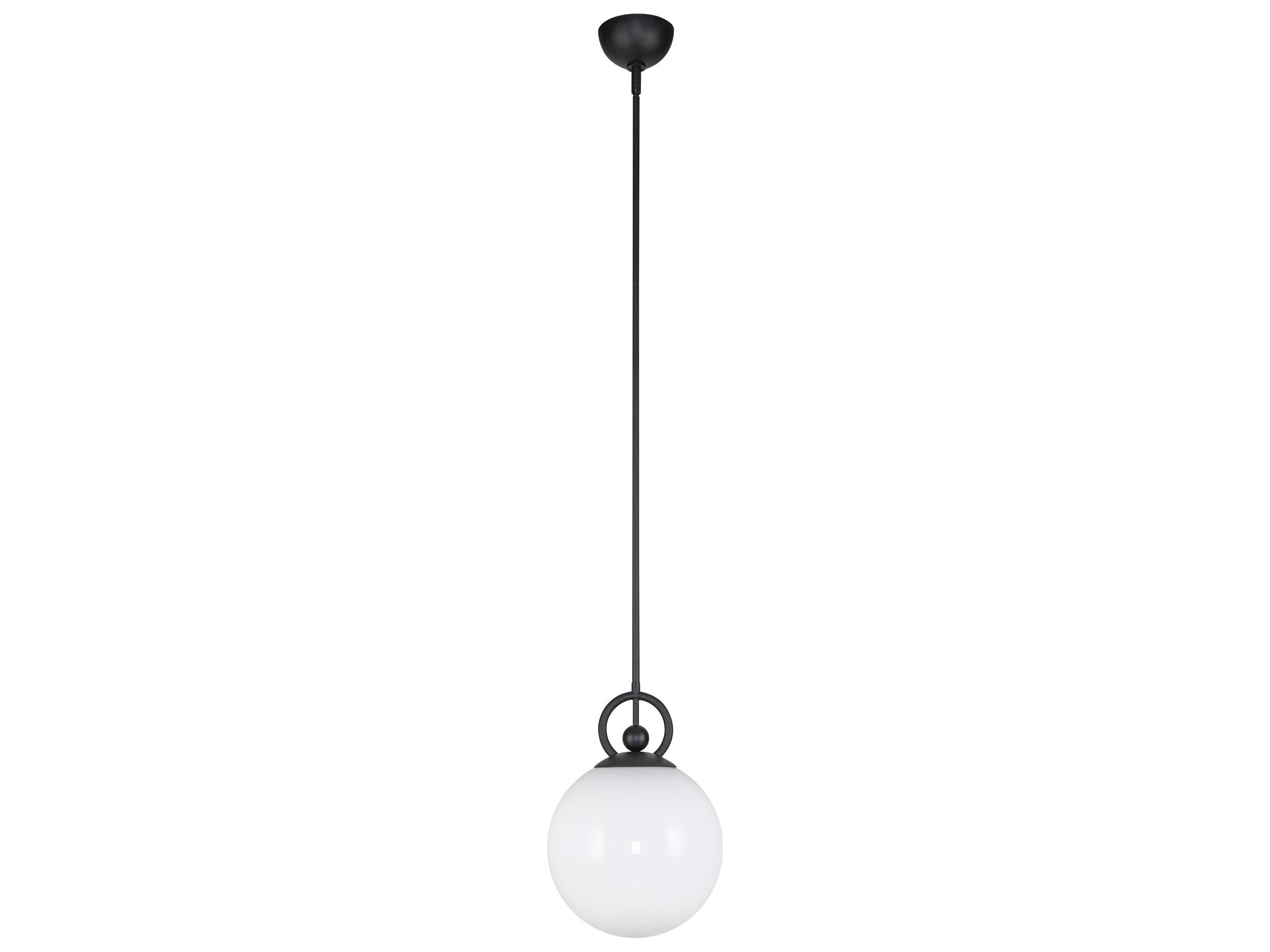Alora Mood Fiore 1-Light Matte Black Globe Mini Pendant