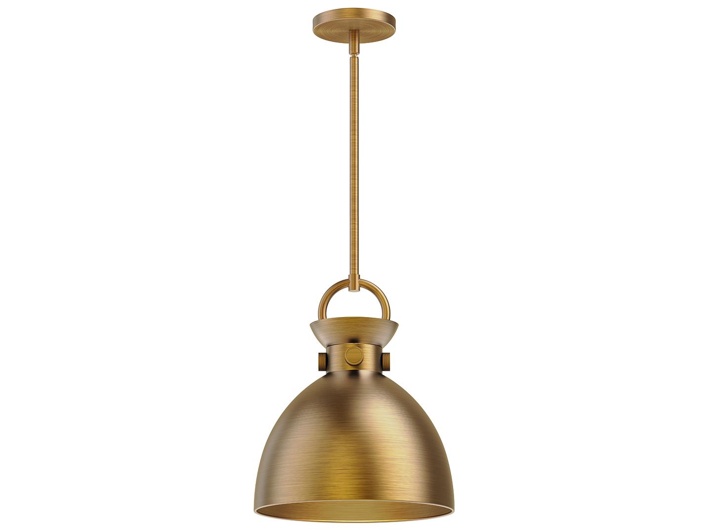 Alora Mood Waldo 1-Light Aged Gold Dome Mini Pendant