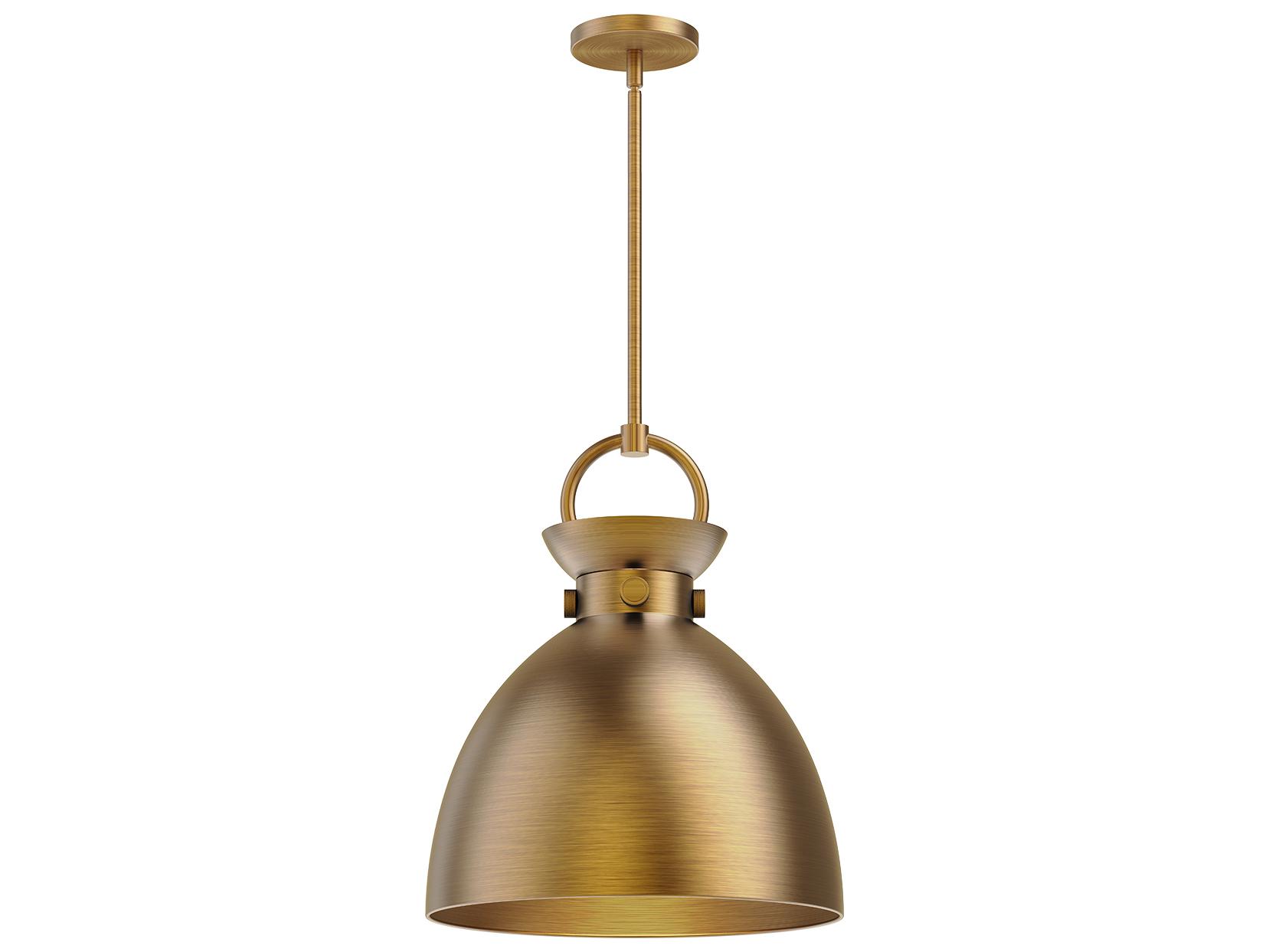 Alora Mood Waldo 1-Light Aged Gold Dome Pendant