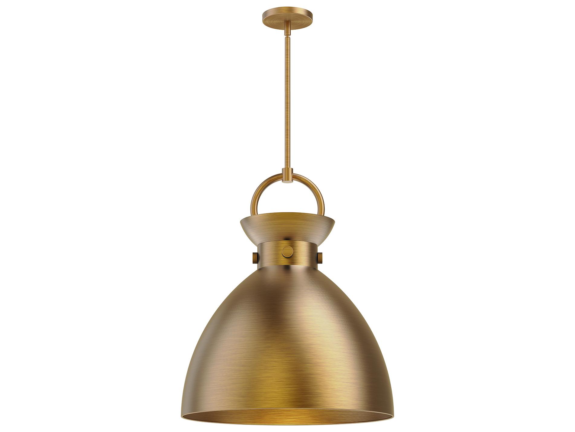 Alora Mood Waldo 1-Light Aged Gold Dome Pendant