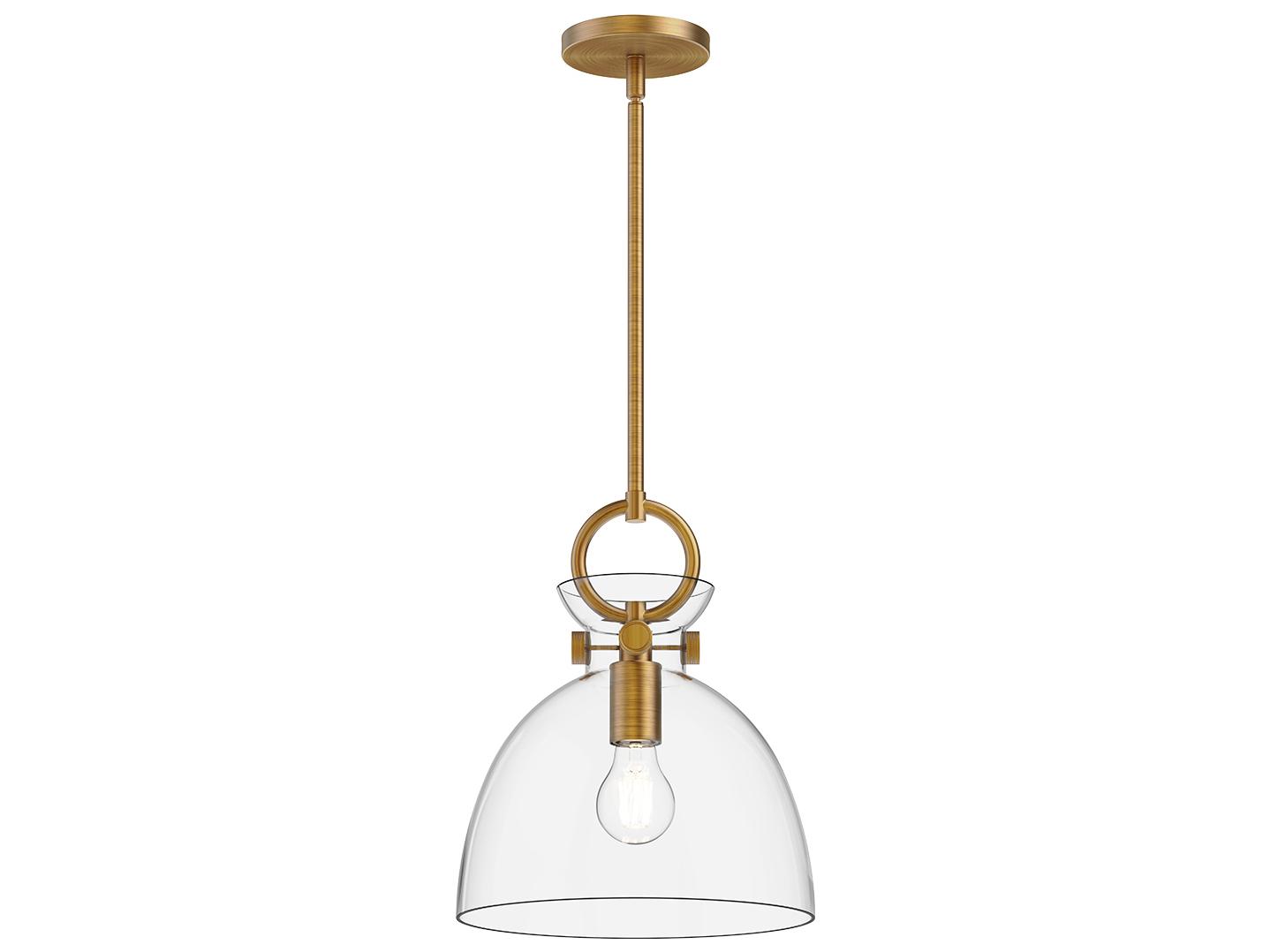 Alora Mood Waldo 1-Light Aged Gold Dome Mini Pendant