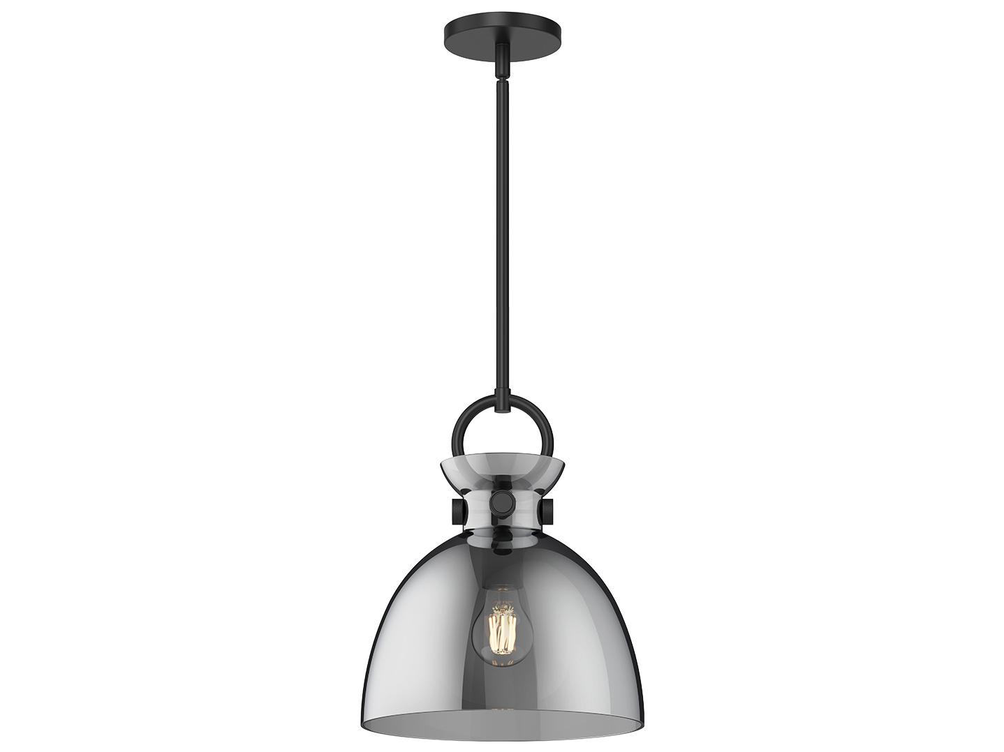 Alora Mood Waldo 1-Light Matte Black Dome Mini Pendant