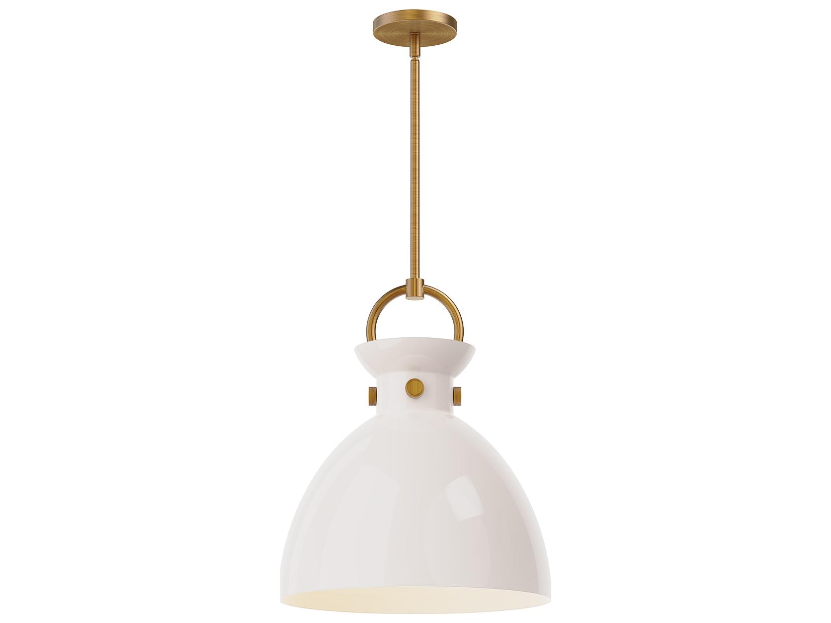 Alora Mood Waldo 1-Light Aged Gold Dome Pendant
