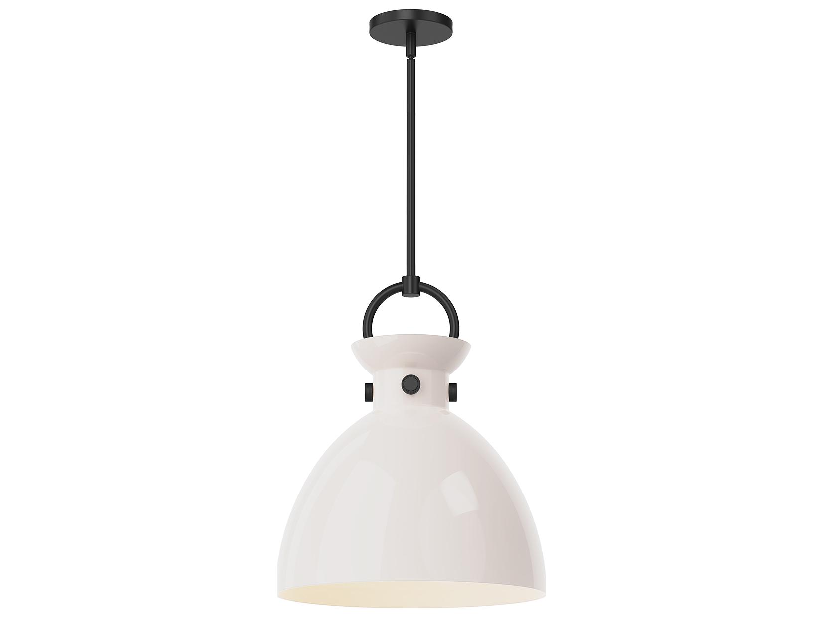Alora Mood Waldo 1-Light Matte Black Dome Pendant