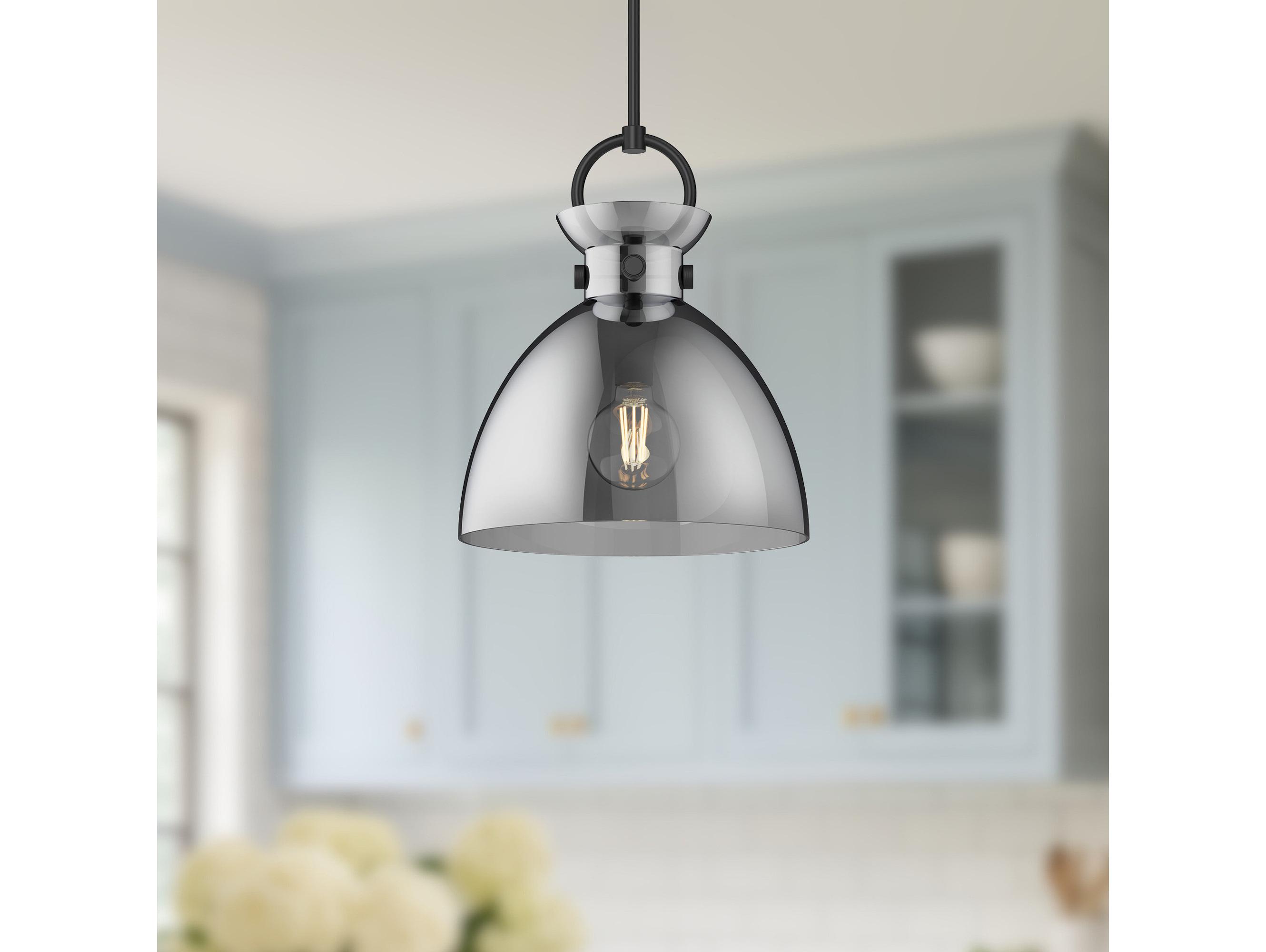 Alora Mood Waldo 1-Light Matte Black Dome Pendant
