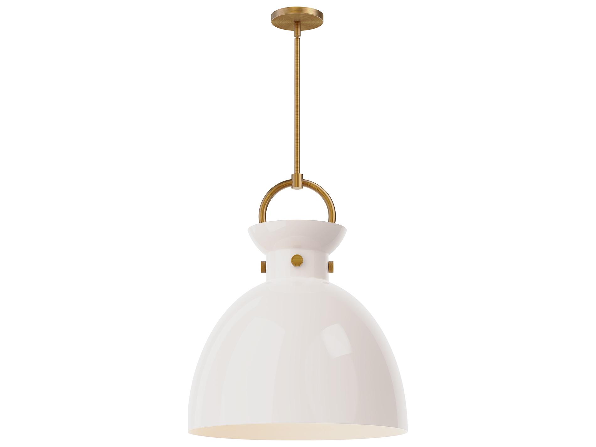 Alora Mood Waldo 1-Light Aged Gold Dome Pendant