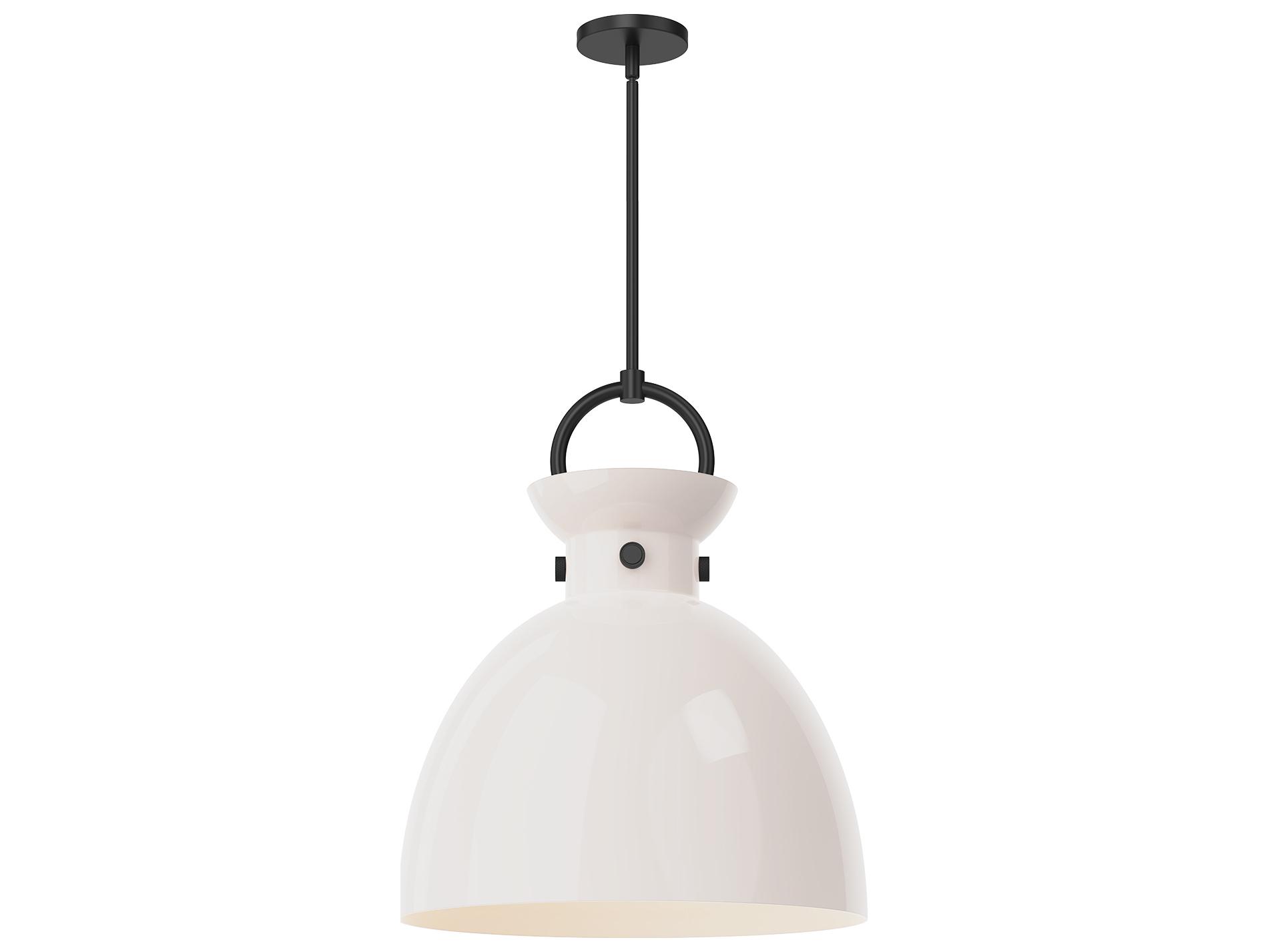 Alora Mood Waldo 1-Light Matte Black Dome Pendant
