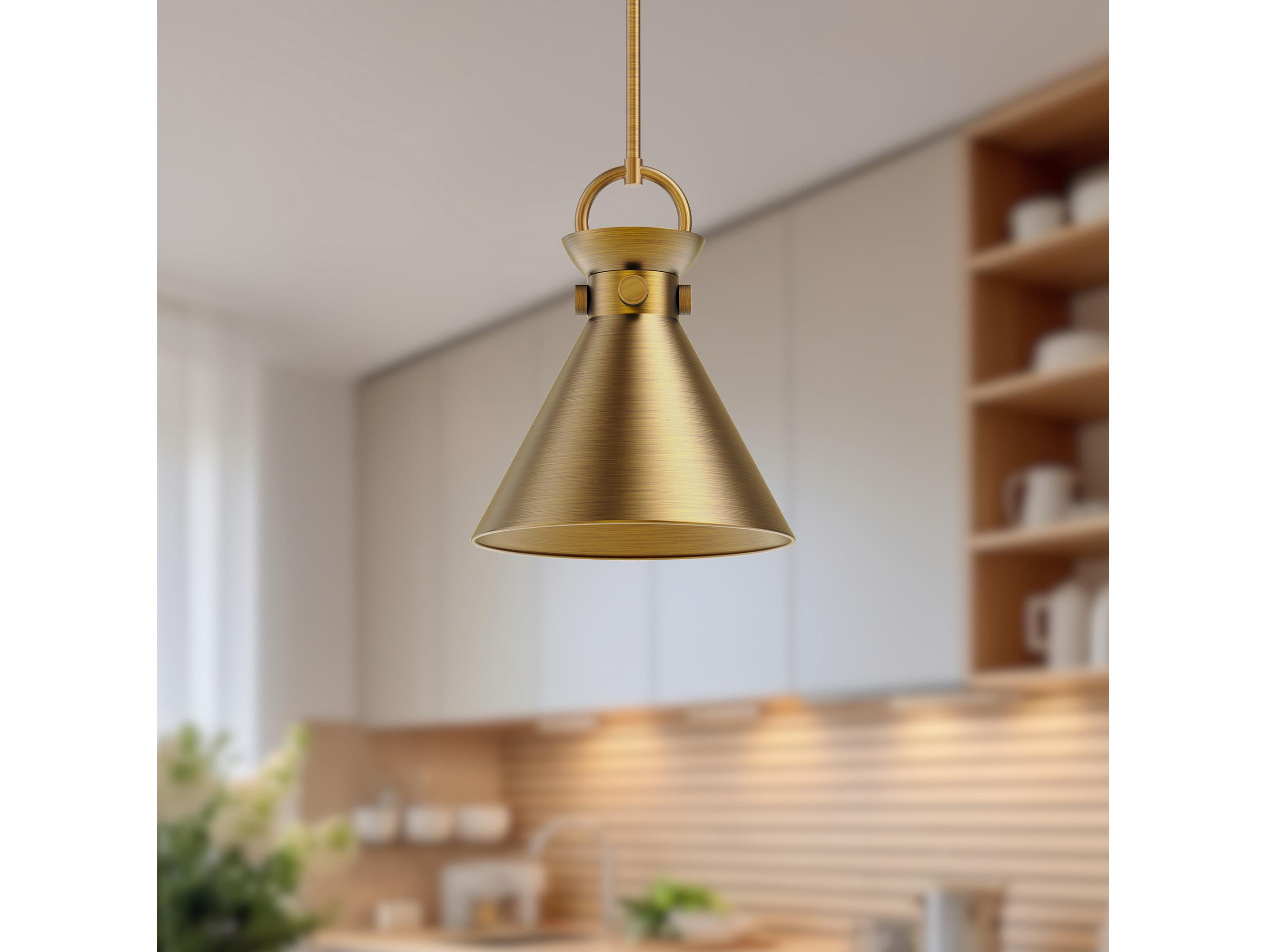 Alora Mood Emerson 1-Light Aged Gold Mini Pendant