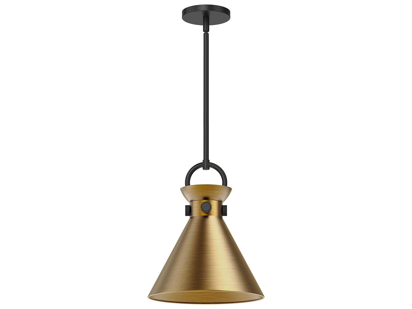 Alora Mood Emerson 1-Light Matte Black Aged Gold Mini Pendant