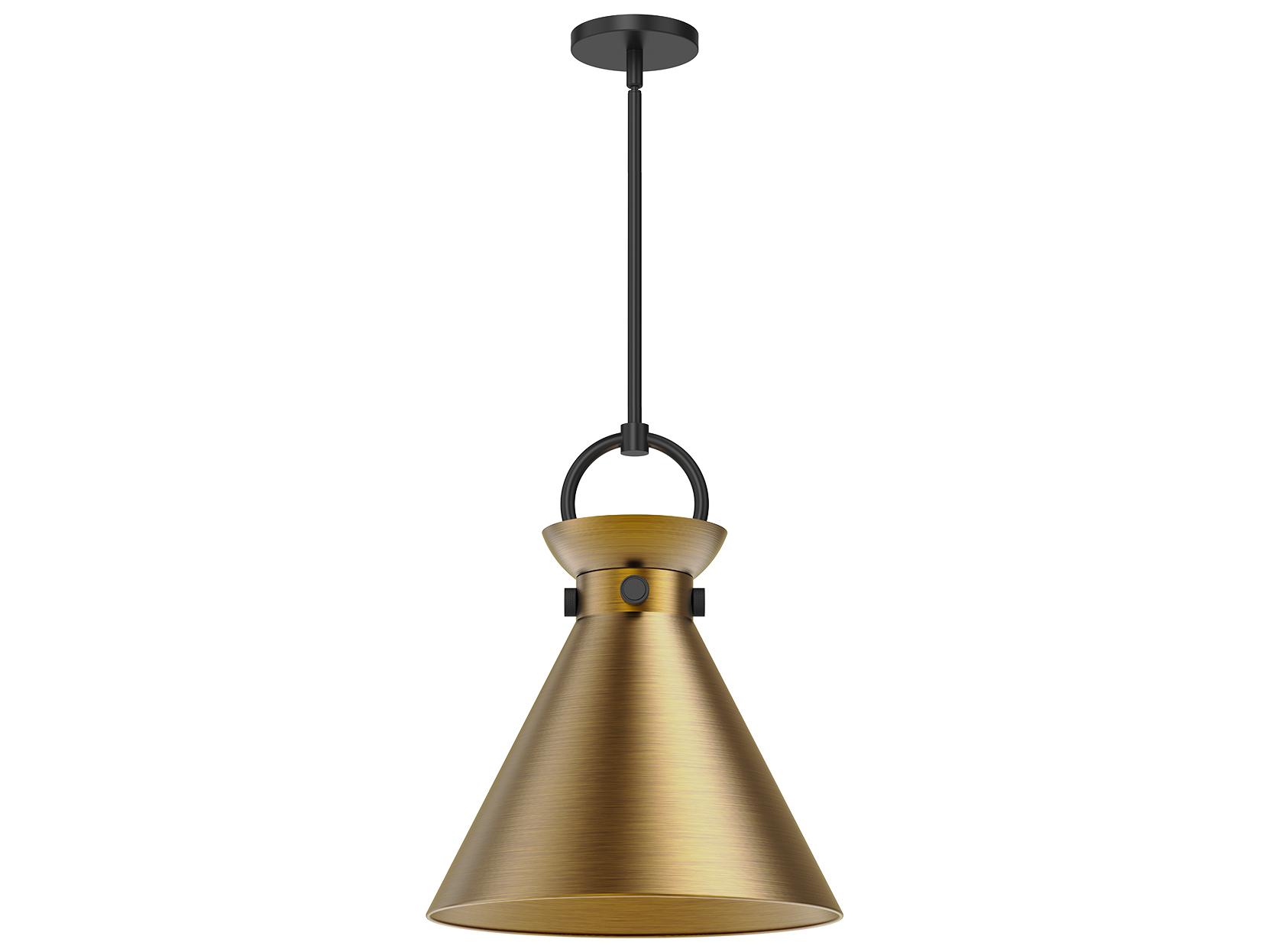 Alora Mood Emerson 1-Light Matte Black Aged Gold Pendant