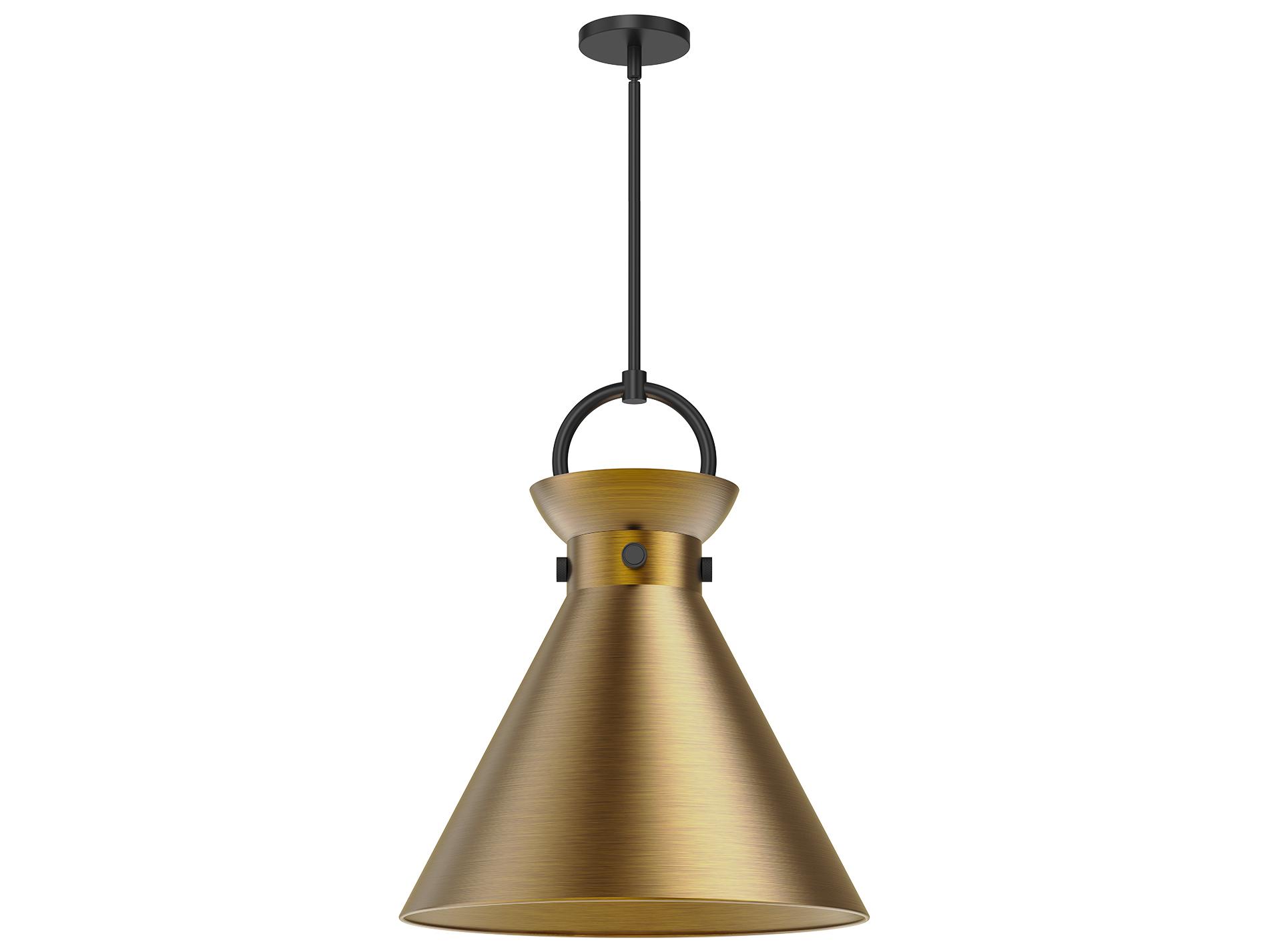 Alora Mood Emerson 1-Light Matte Black Aged Gold Pendant