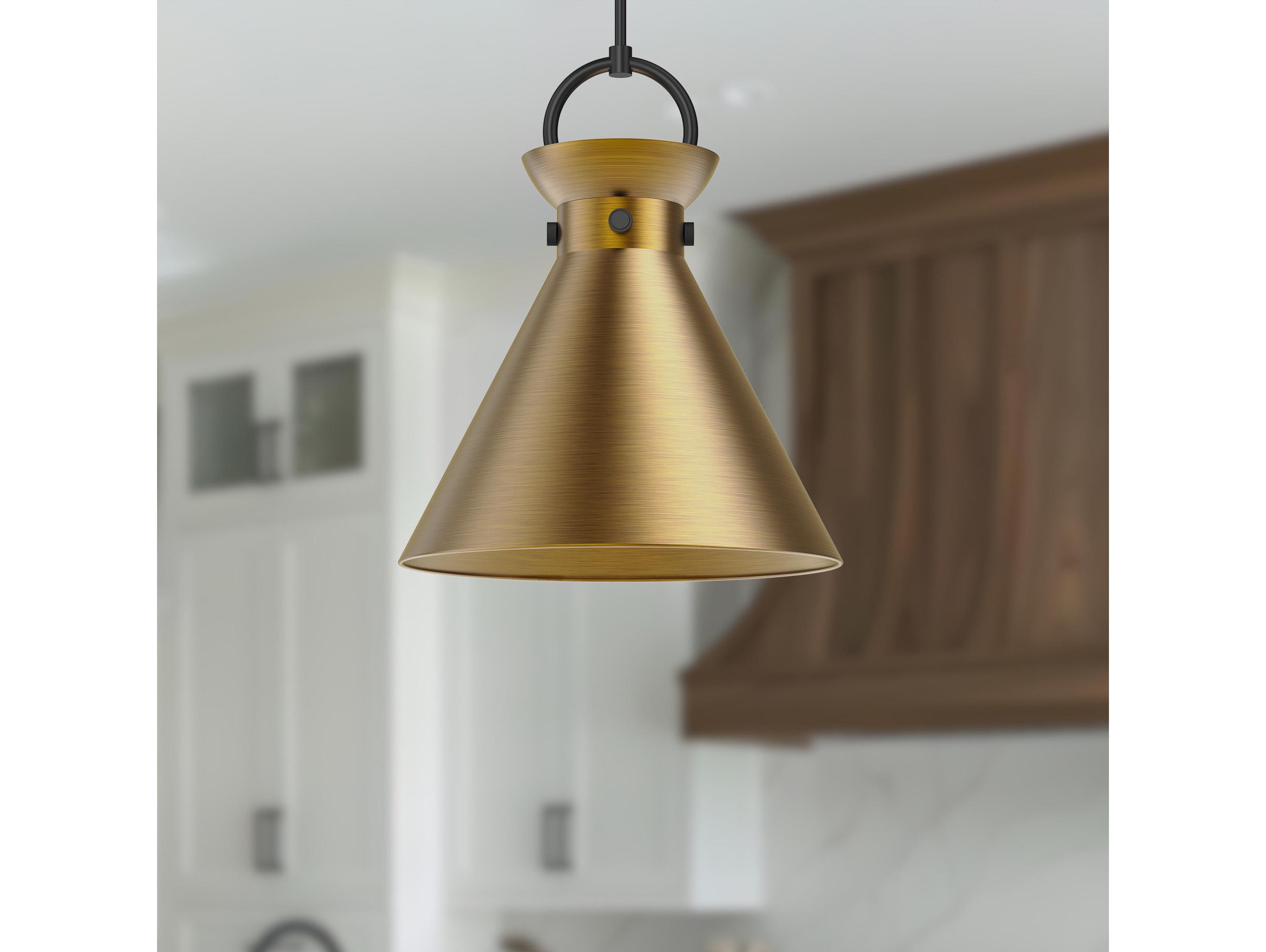 Alora Mood Emerson 1-Light Matte Black Aged Gold Pendant
