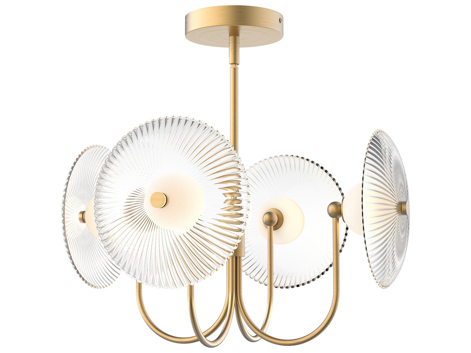 Alora Mood Hera Brushed Gold Geometric Pendant