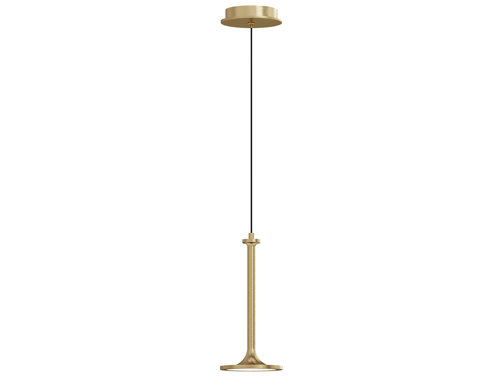 Alora Mood Issa Brushed Gold Linear Round Mini Pendant