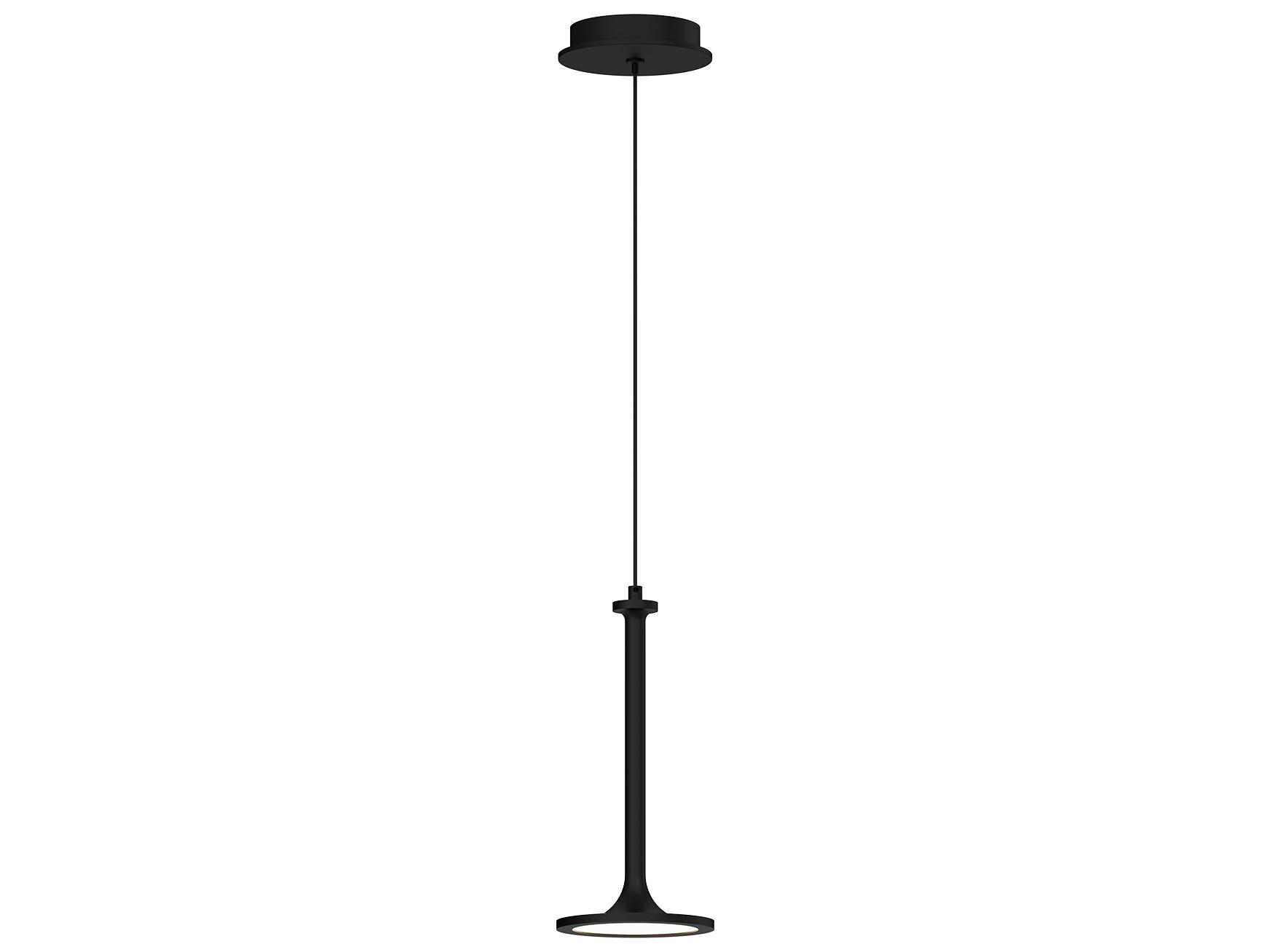 Alora Mood Issa Matte Black Linear Round Mini Pendant