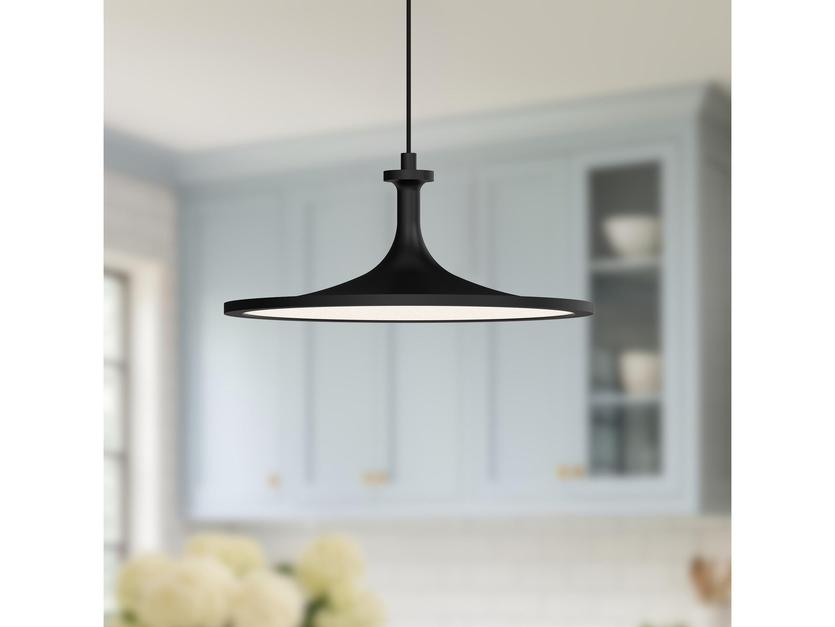 Alora Mood Issa Matte Black Round Mini Pendant