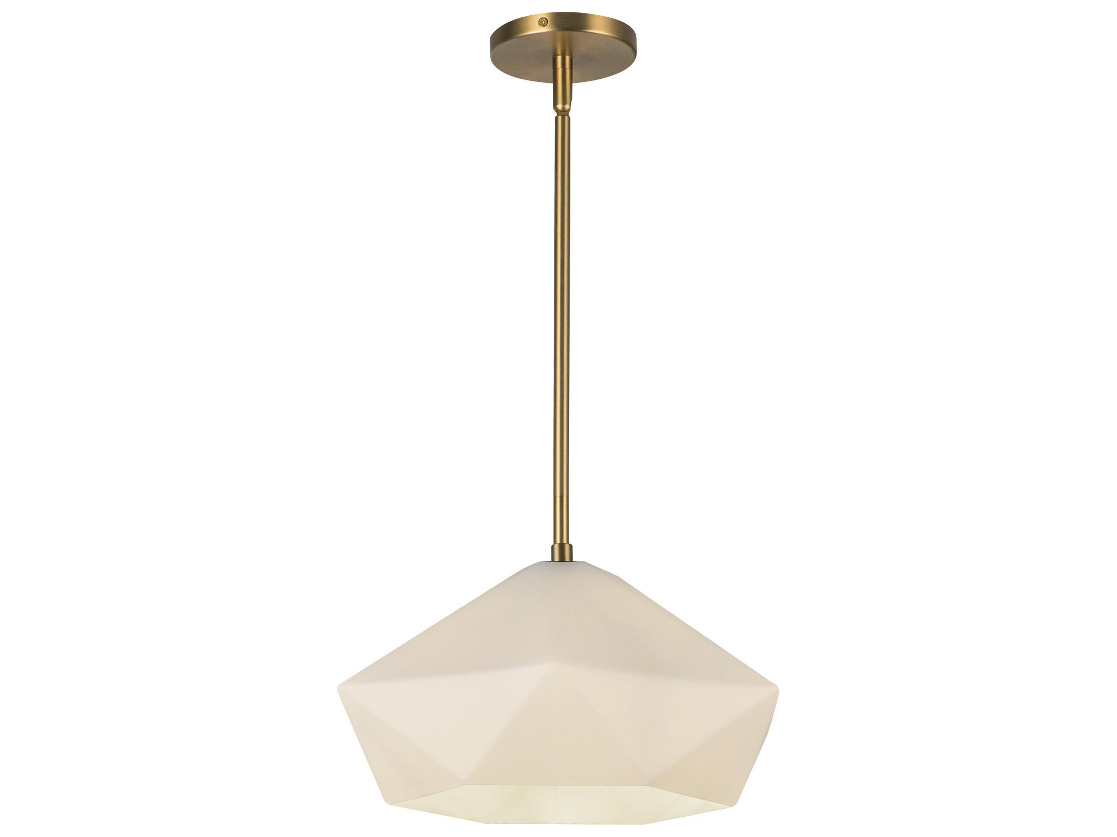 Alora Mood Krysta 1-Light Brushed Gold Geometric Pendant